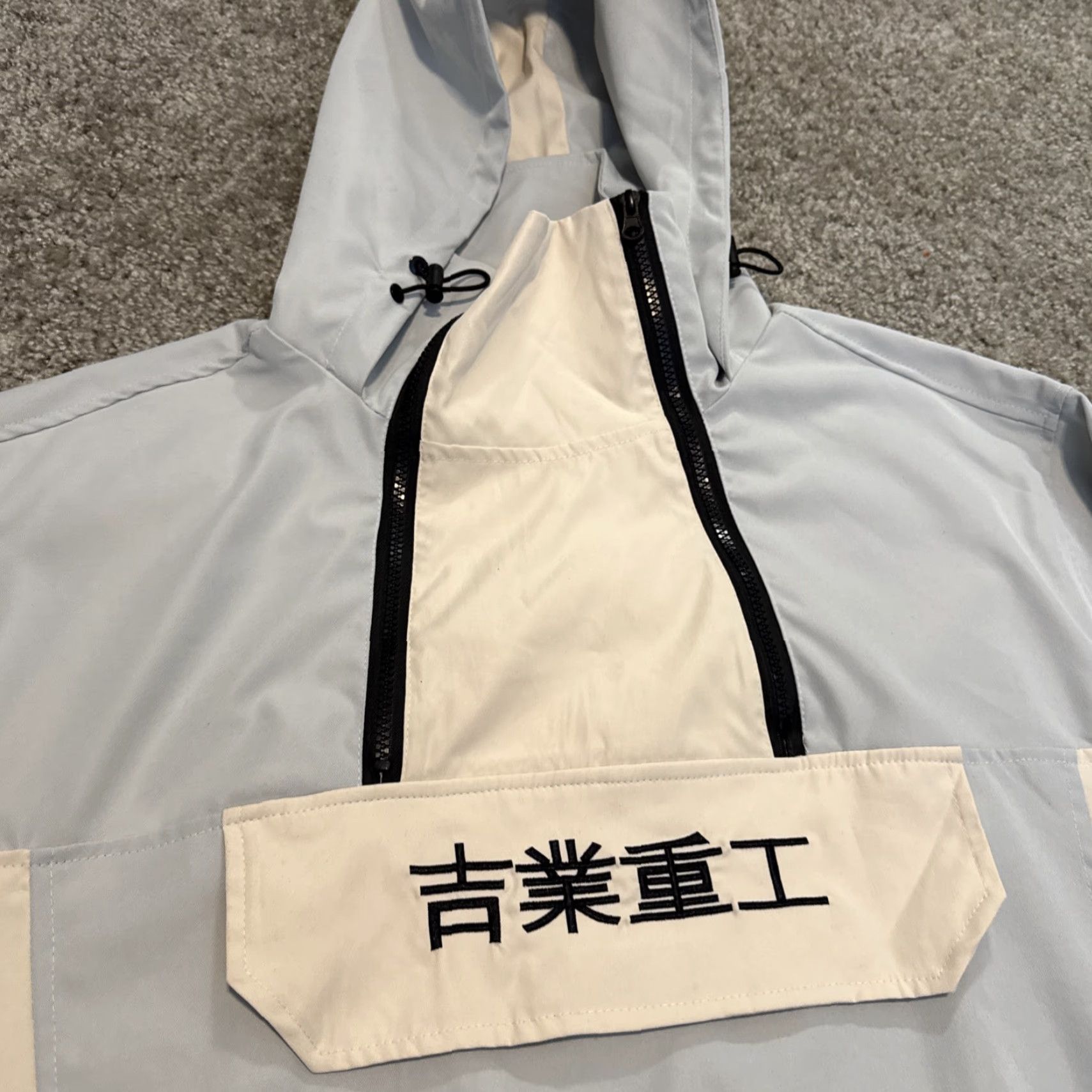 Vintage Jiye Heavy Industry Anorak Jacket XL Men White Nylon Streetwear Japan Streetwear Size US XL / EU 56 / 4 - 3 Thumbnail