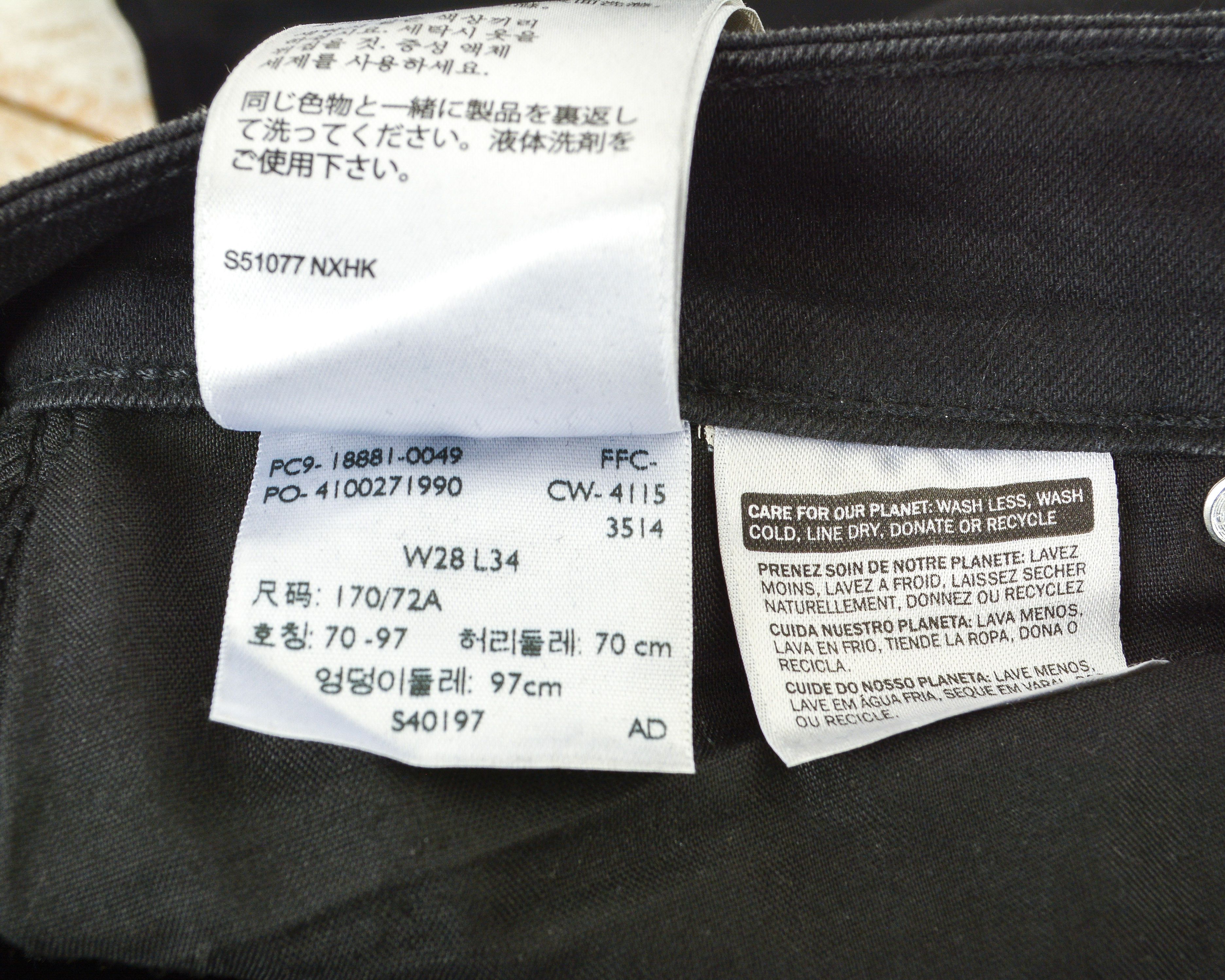 Levi's 711 Women W28 L34 Skinny Jeans Denim Pants Trousers Stretchy Size 28" / US 6 / IT 42 - 4 Thumbnail