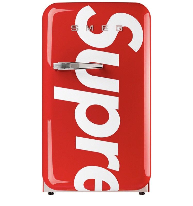 image of Supreme X Smeg Mini Refrigerator in Red, Men's
