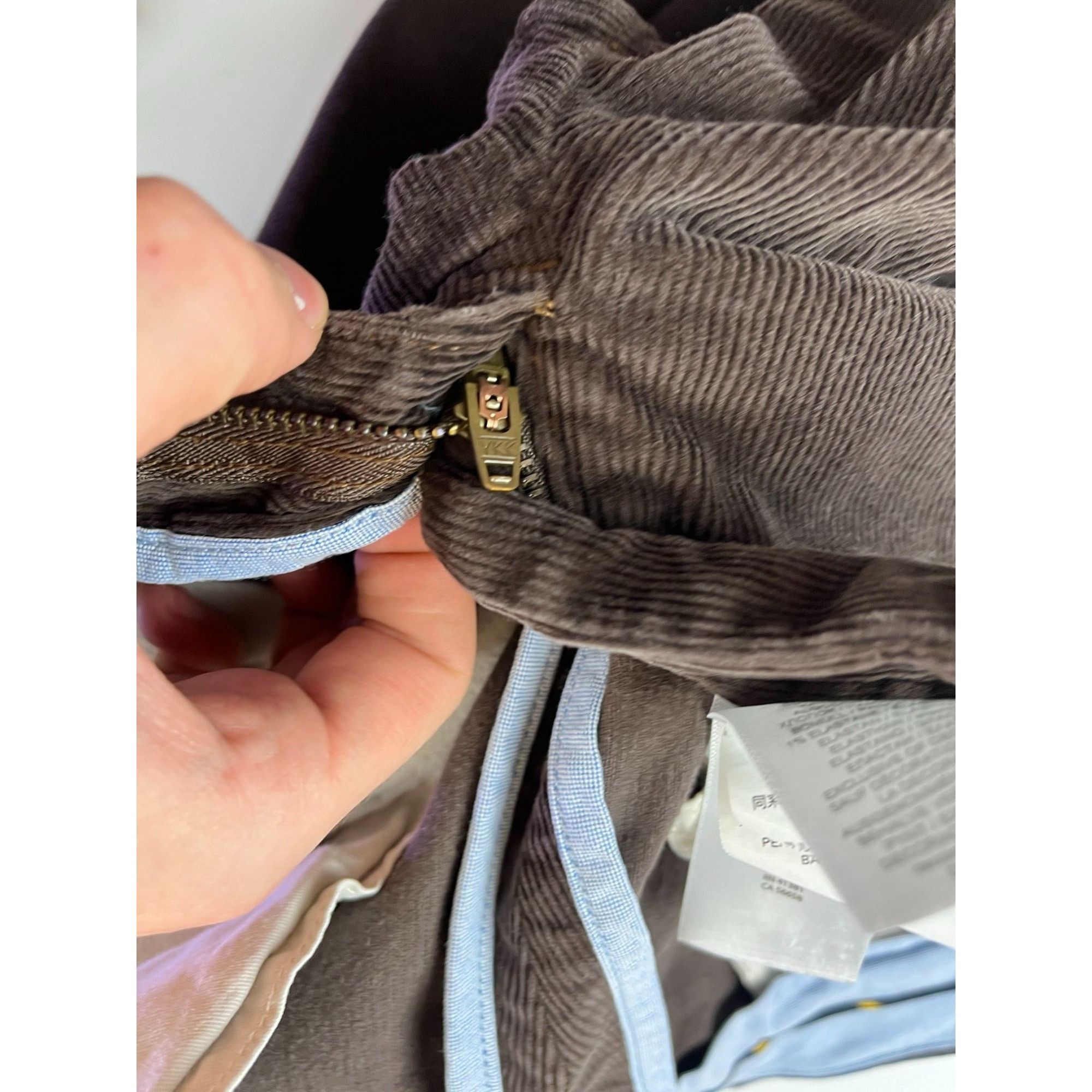 Polo Ralph Lauren × Ralph Lauren × Vintage Polo Ralph Lauren Brown Velvet Stretch Slim Fit Pants 34/32 Size US 34 / EU 50 - 6 Thumbnail