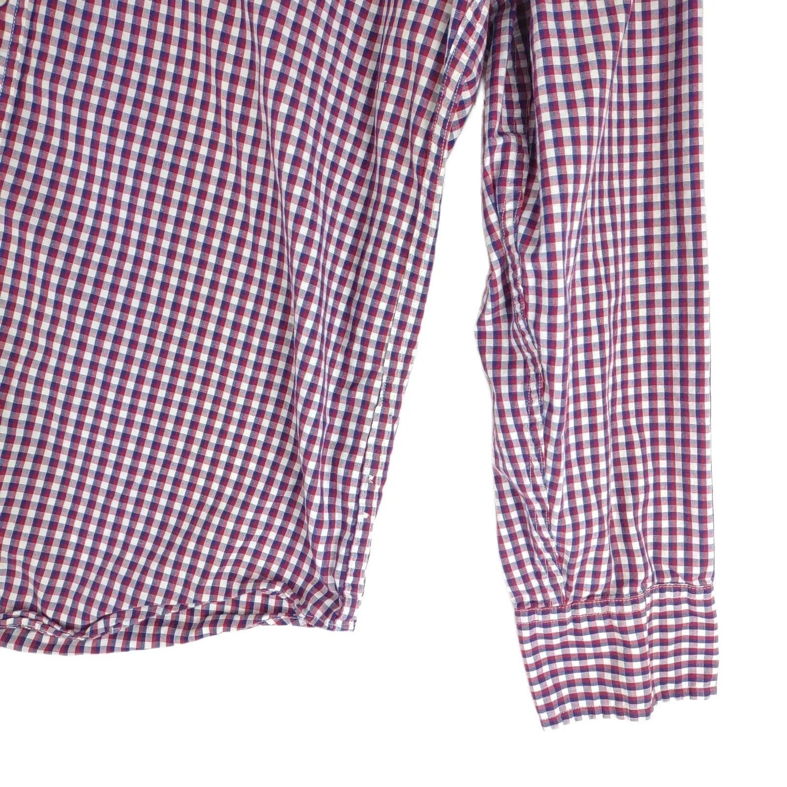 J.Crew J CREW Red White Blue Plaid Check Long Sleeve Button Shirt Size US L / EU 52-54 / 3 - 4 Thumbnail