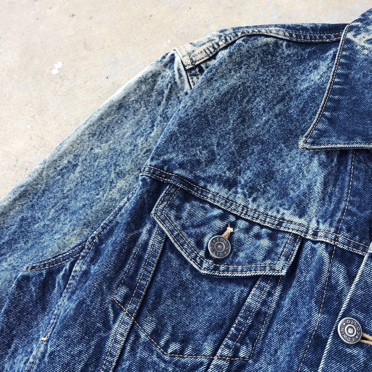 Edwin Vintage Edwin Asid Wash Trucker Denim Jacket Size US M / EU 48-50 / 2 - 10 Thumbnail