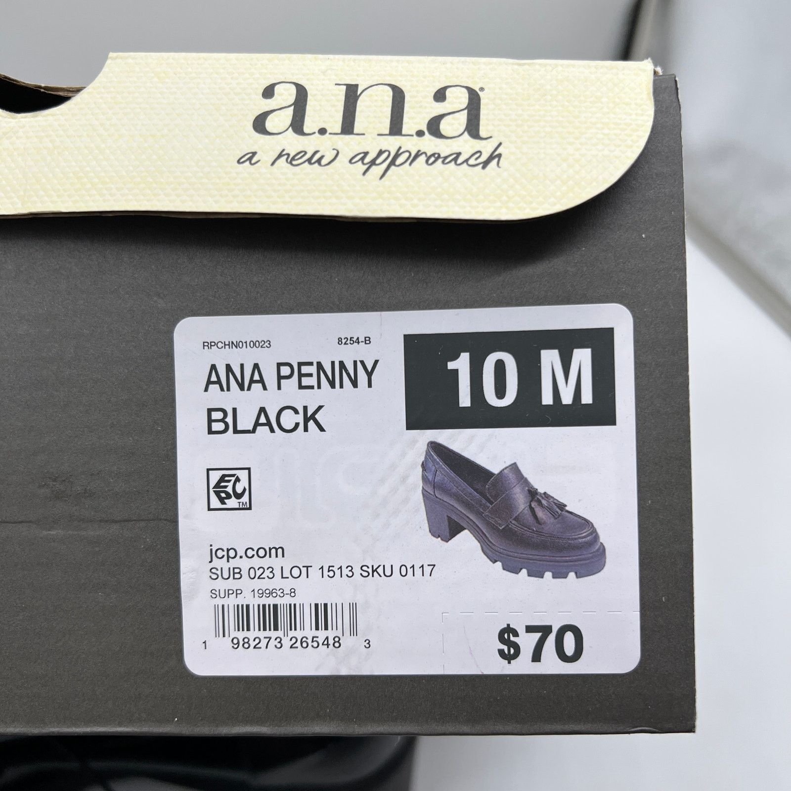 Other a.n.a Penny Loafers Black Chunky Block Heel A New Approach Size US 10 / IT 40 - 9 Thumbnail