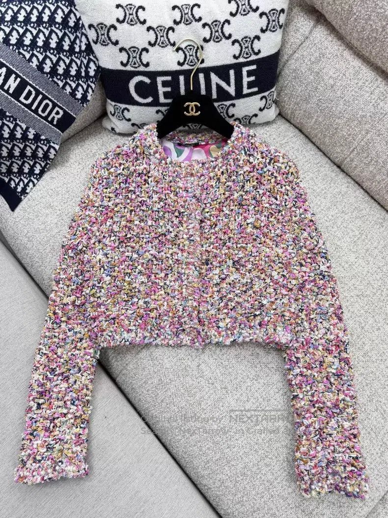 Chanel Chanel Heavy industry pearl beaded braided long-sleeved sh Size XS / US 0-2 / IT 36-38 - 2 Thumbnail