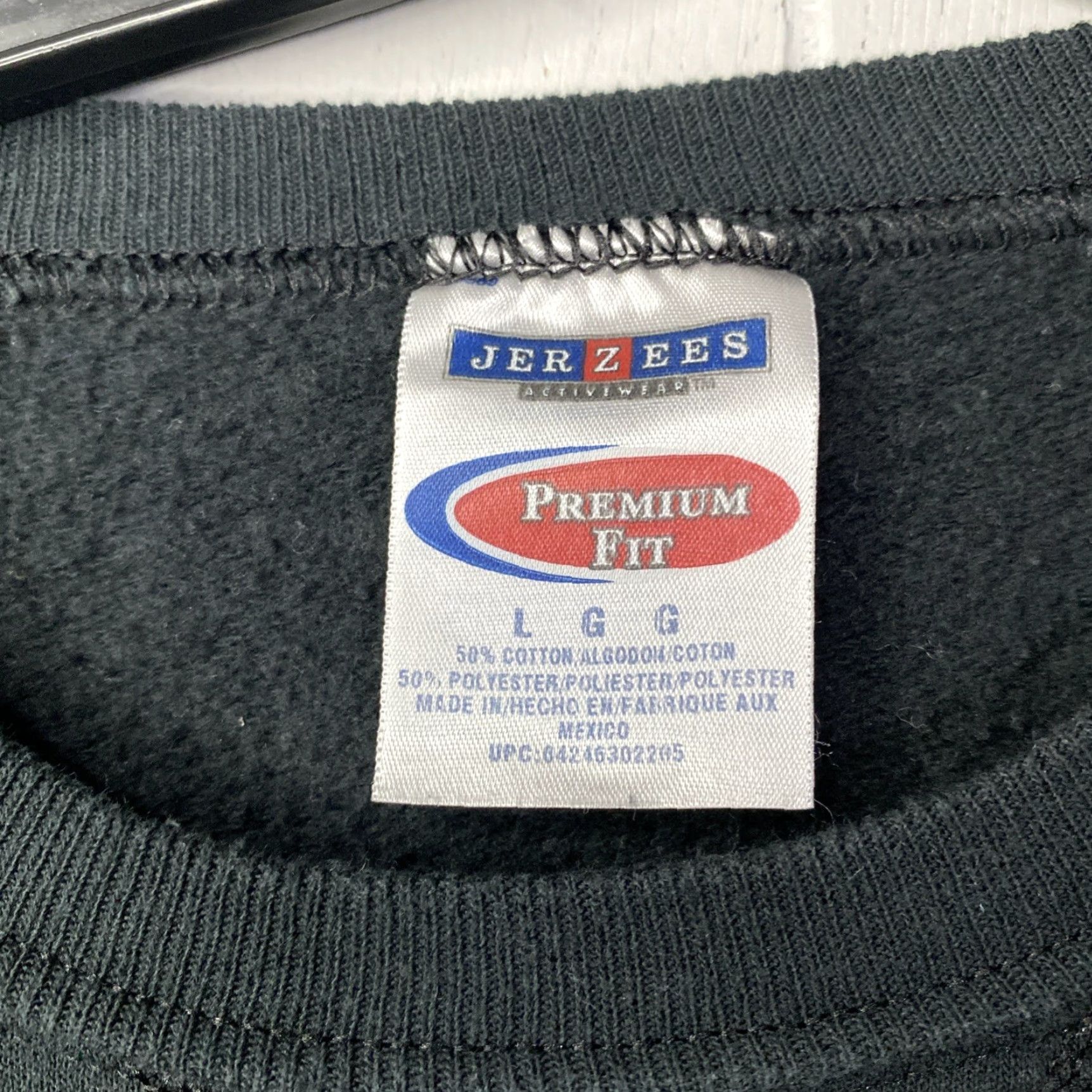Jerzees VINTAGE Jerzees Sweatshirt Large L Black 90s Y2K Premium Fit Pullover Mens Size US L / EU 52-54 / 3 - 2 Thumbnail