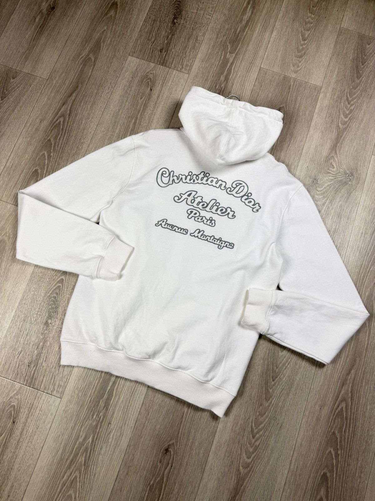 Dior Dior Atelier Hooded Sweatshirt Hoodie White Size L Size US L / EU 52-54 / 3 - 11 Thumbnail