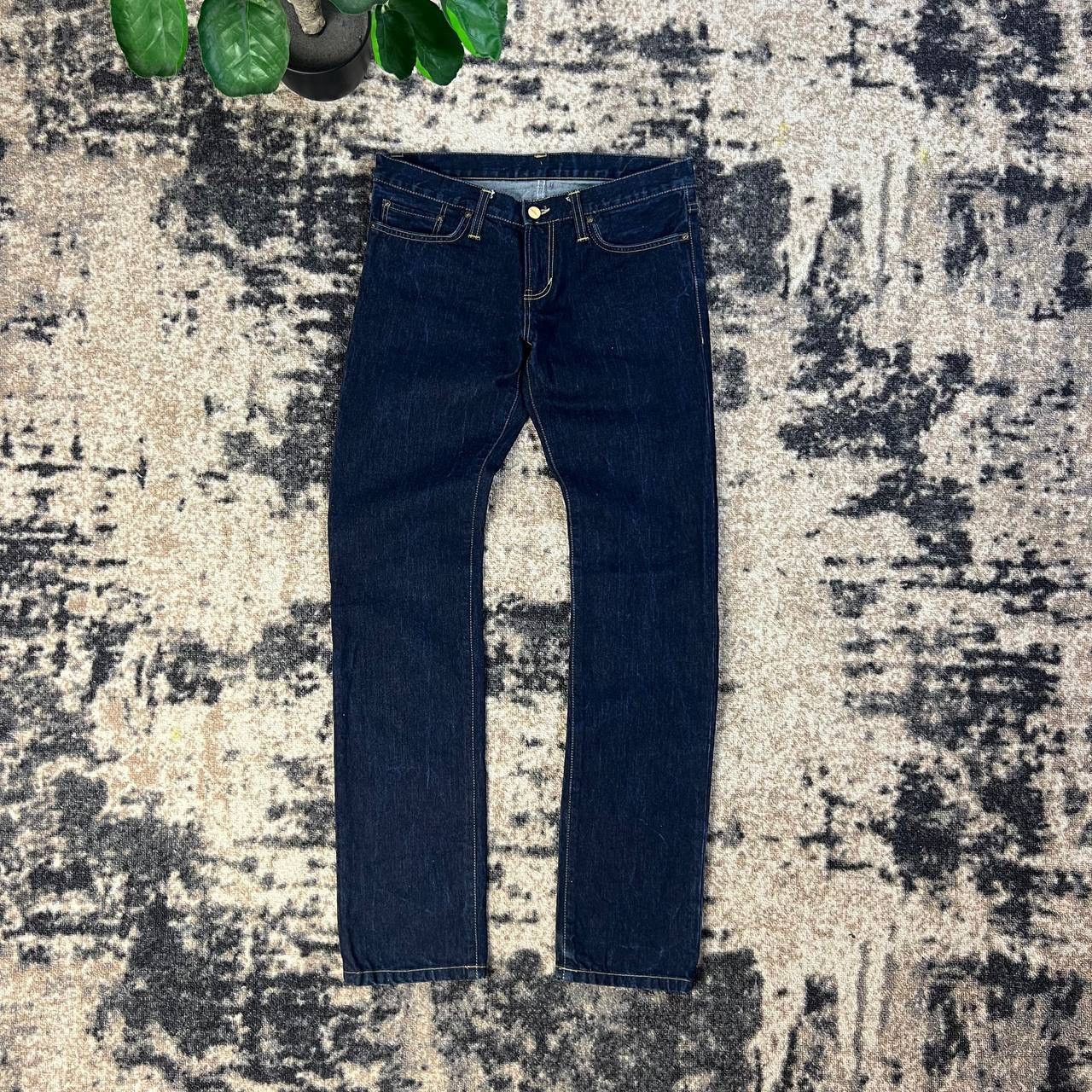 Carhartt Carhartt Vintage Y2K Pocket Logo Dark Blue Denim Jeans Size 27" / US 4 / IT 40 - 2 Thumbnail
