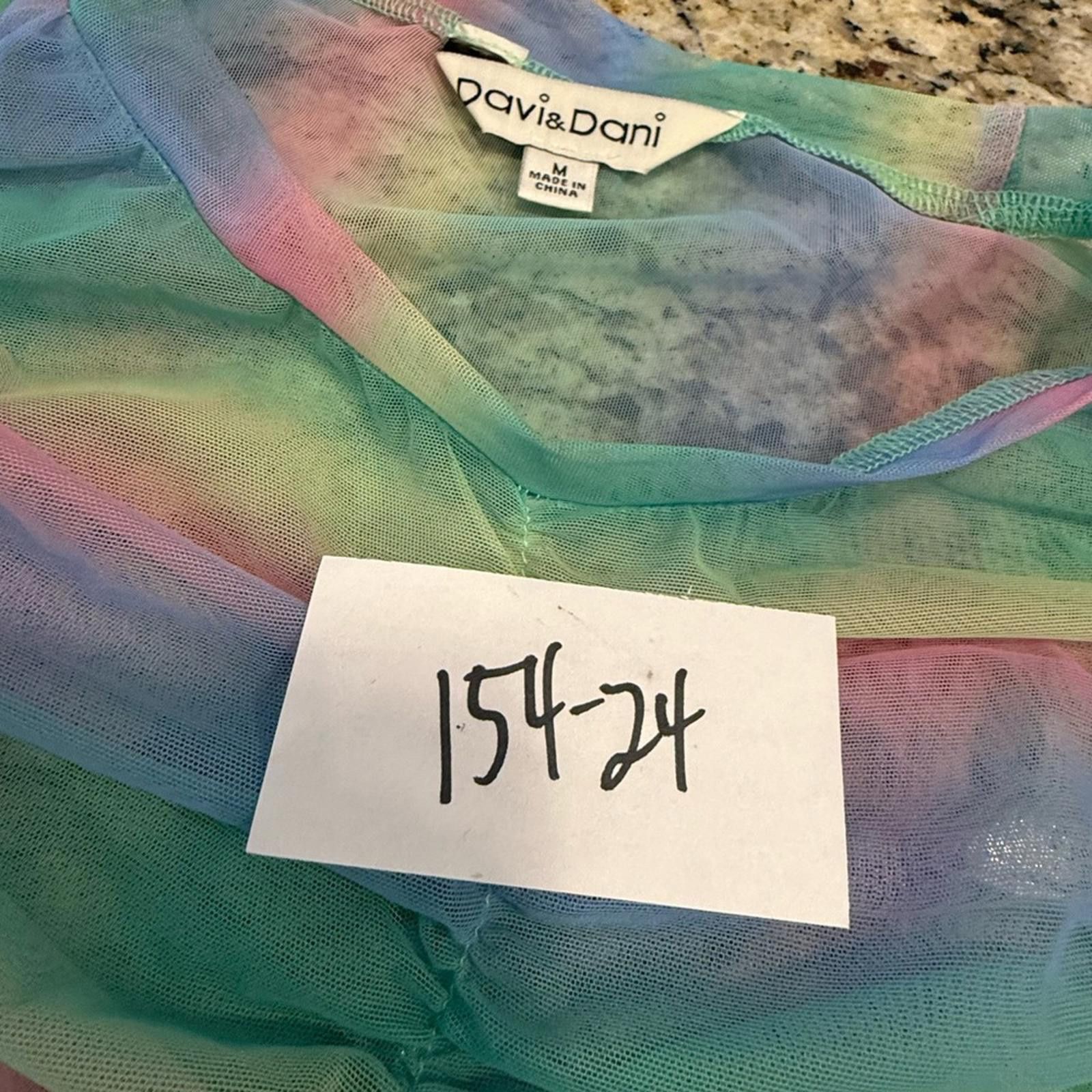 Other Davi & Dani pastel rainbow striped sheer ruched top SZ M Size M / US 6-8 / IT 42-44 - 11 Thumbnail