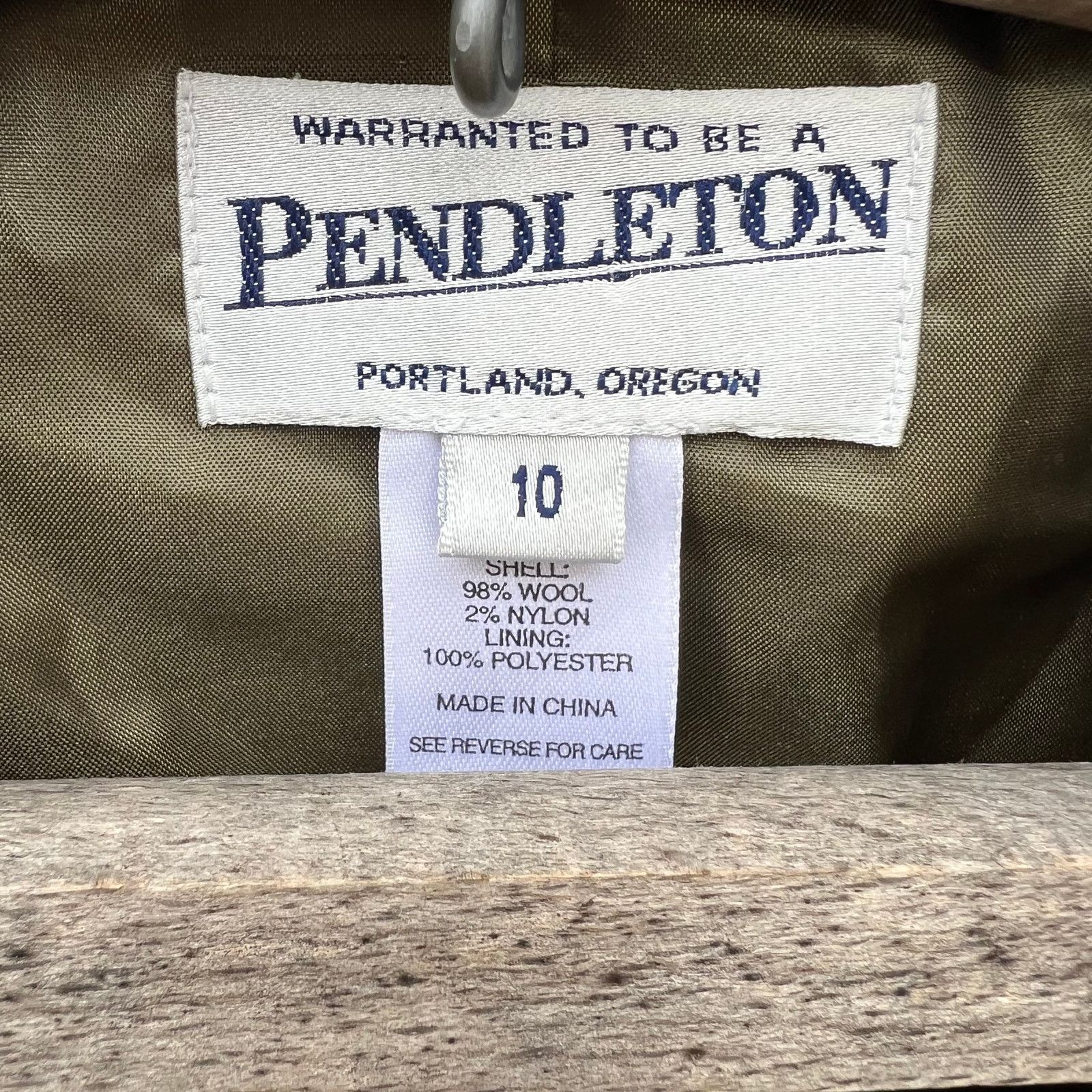 Pendleton Pendleton Green Floral Leaf Fall Wool Blazer Size 10 Size L / US 10 / IT 46 - 4 Thumbnail