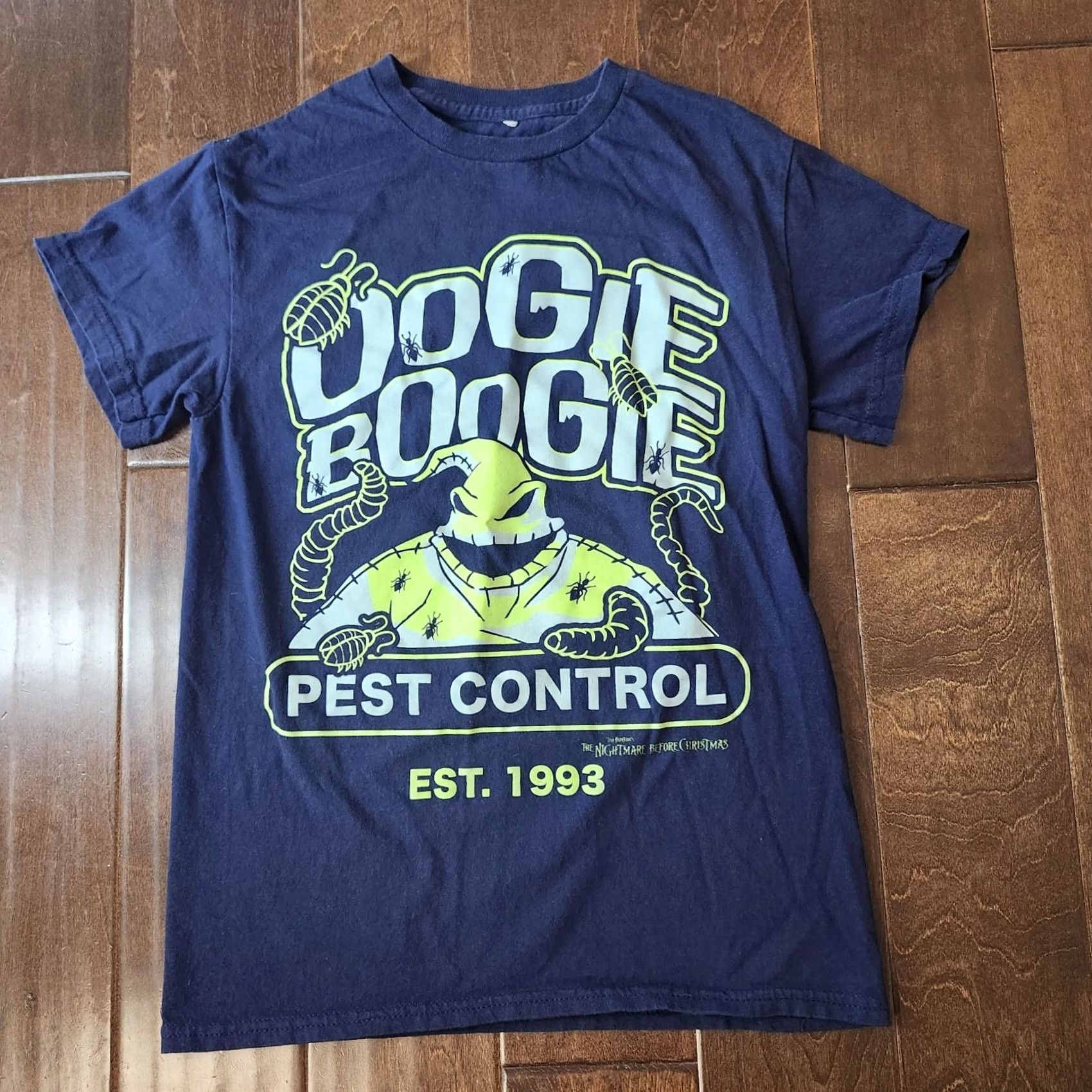 Disney Disney Oogie Boogie Shirt T-Shirt Small Crew Neck Short Sleeve Graphic Tee, Blue, Men, Regular Fit, All Seasons, Nightmare Before Christmas Size US S / EU 44-46 / 1 - 2 Thumbnail