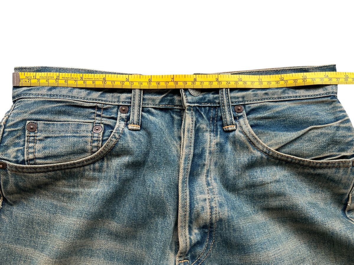 Vintage Vintage Sewing Chop Selvedge Distressed Mudwash Denim Jeans Size 29" - 13 Thumbnail