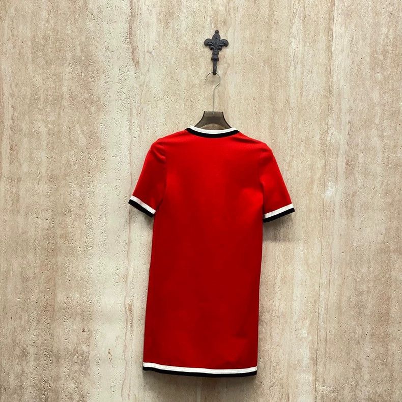 Gucci Gucci Red striped double G gold button dress 2505-Nextarrow Size S / US 4 / IT 40 - 3 Thumbnail