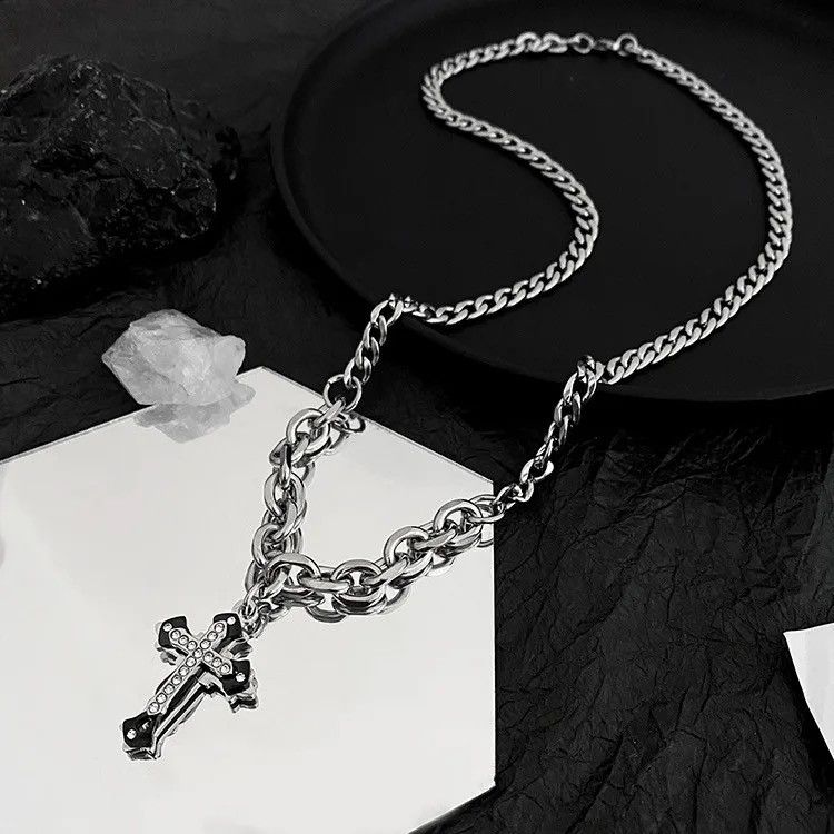 Other Retro punk necklace cross chain rock gothic style Size ONE SIZE - 2 Thumbnail