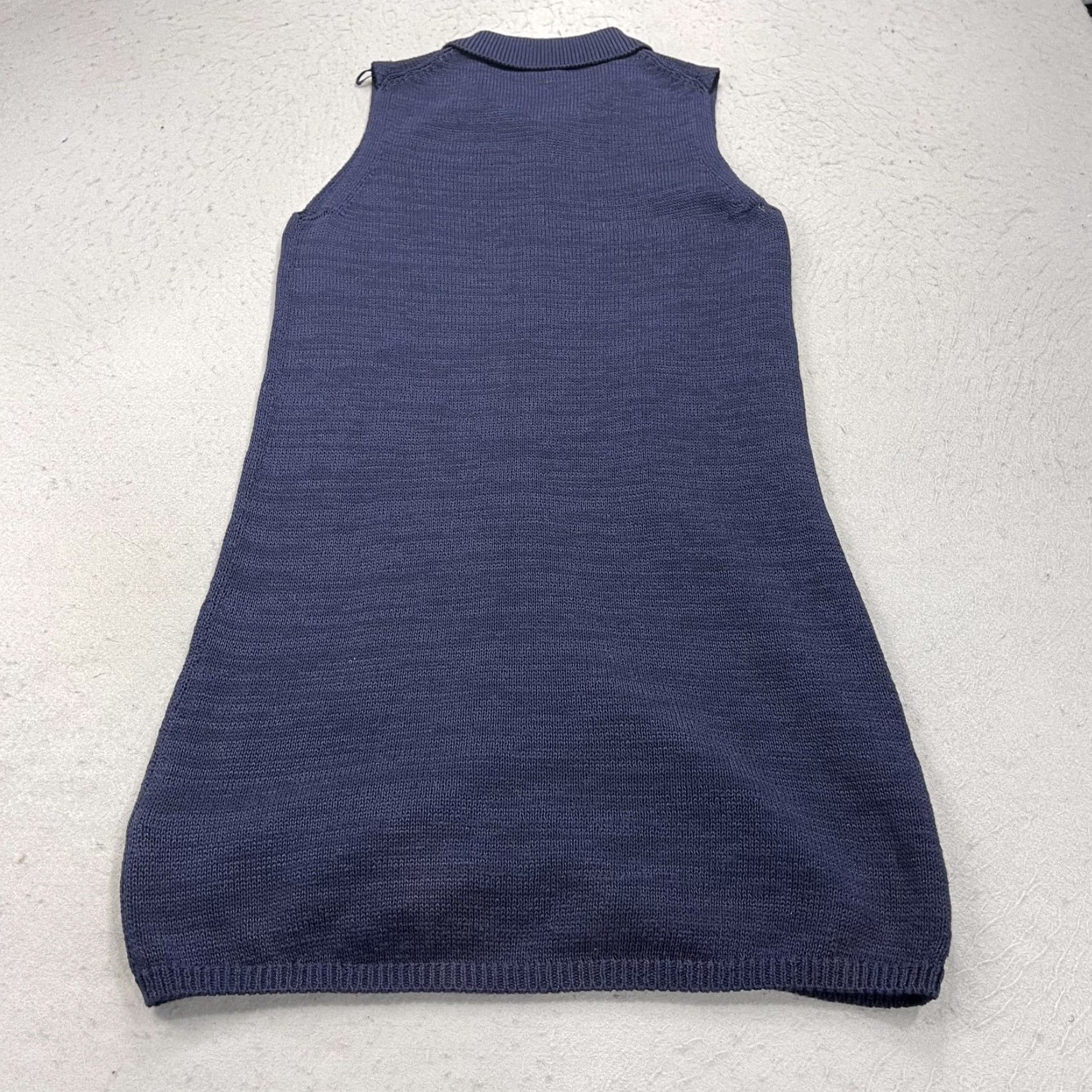 & Other Stories & Other Stories Sweater Dress Women M Blue Collared Button Front Knit Sleeveless Knee Length Casual Business Size M / US 6-8 / IT 42-44 - 6 Thumbnail