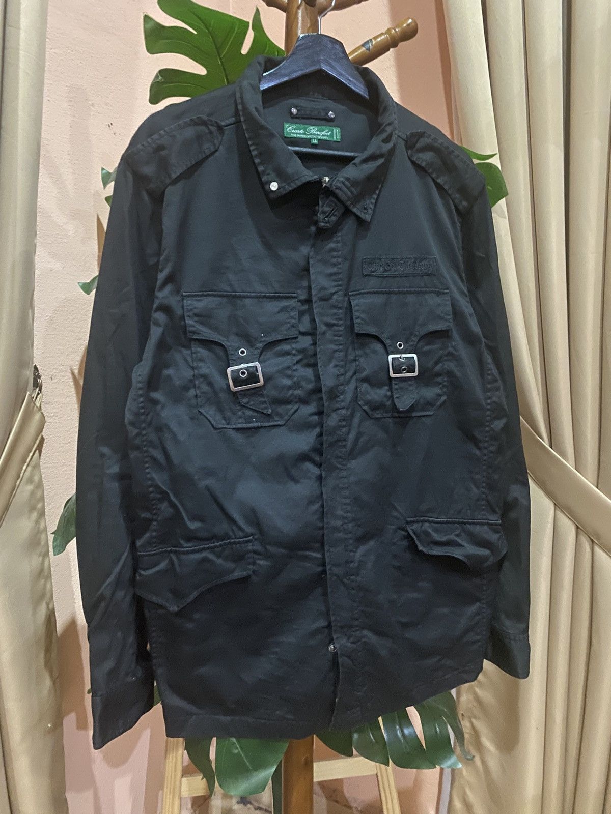 Japanese Brand Create Barefoot Black Military Utility Jacket Workwear Size US L / EU 52-54 / 3 - 3 Thumbnail