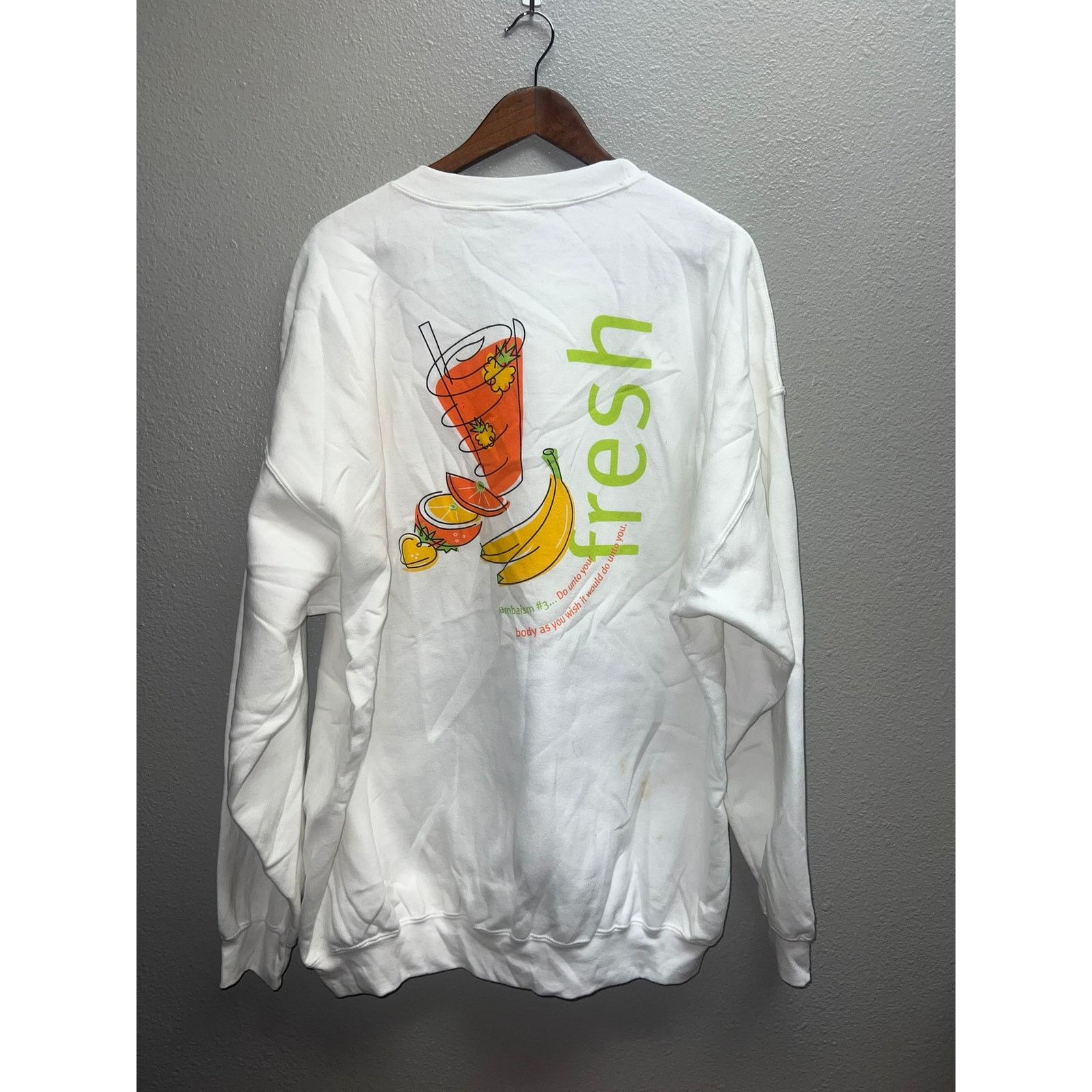 Vintage Vintage Jamba Juice Sweatshirt Fresh Fruit Natural Food 2XL Size US XXL / EU 58 / 5 - 1 Thumbnail