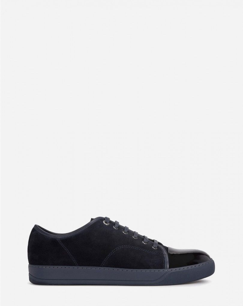 Lanvin oc11z0426 Suede And Patent Leather Sneakers in Black Size US 12 / EU 45 - 1 Thumbnail