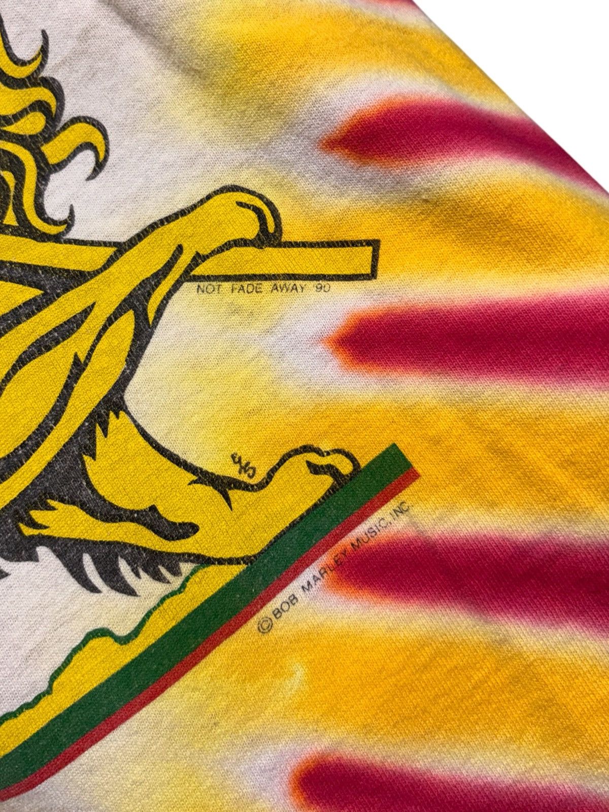 Fruit Of The Loom Vintage 1990 Bob Marley Tie Dye Tuff Gong Rap Size US L / EU 52-54 / 3 - 7 Thumbnail