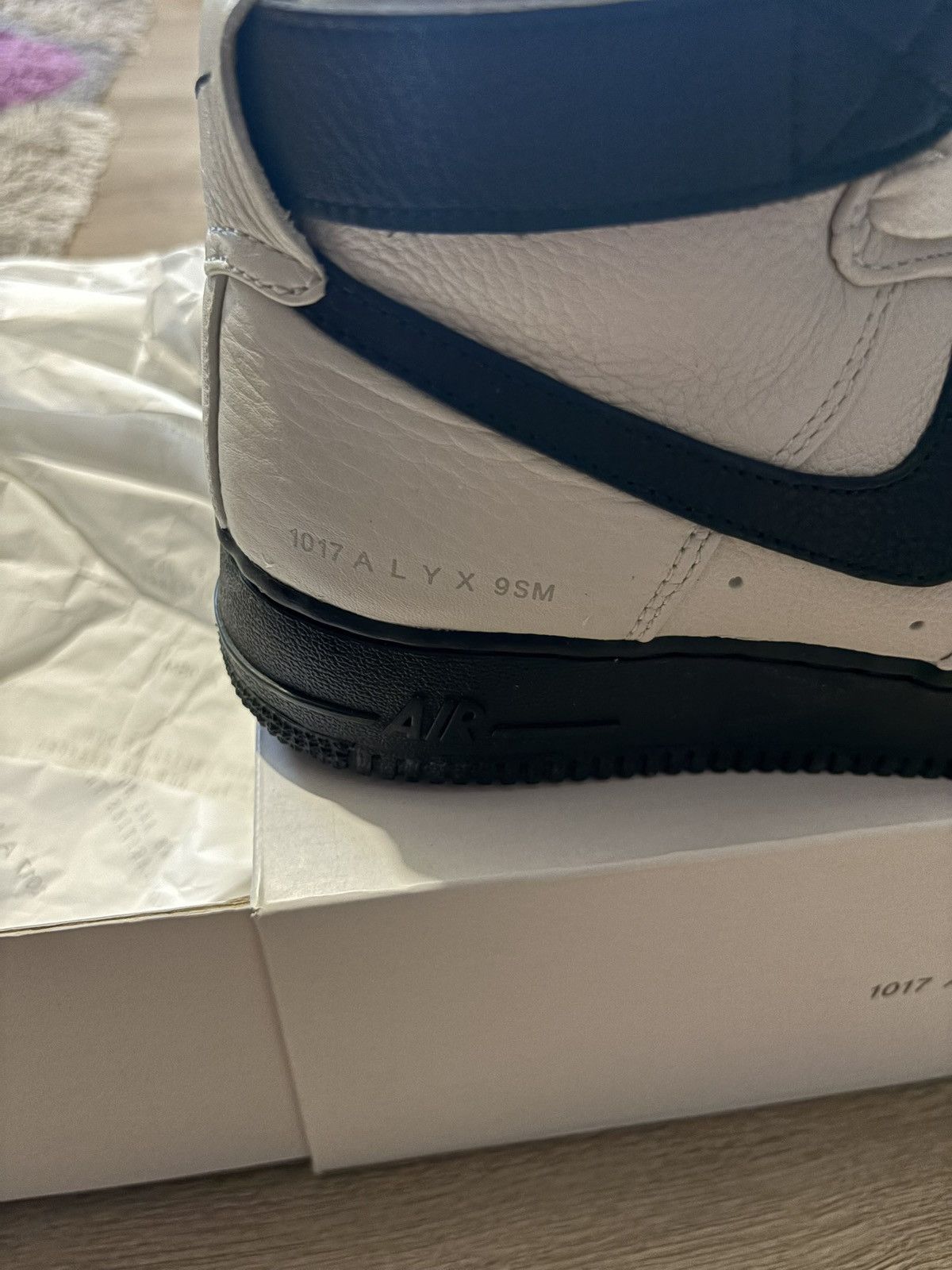 1017 ALYX 9SM × Nike Nike Air Force 1 High 1017 ALYX 9SM - White Black - UK 6 Size US 6 / EU 39 - 5 Thumbnail