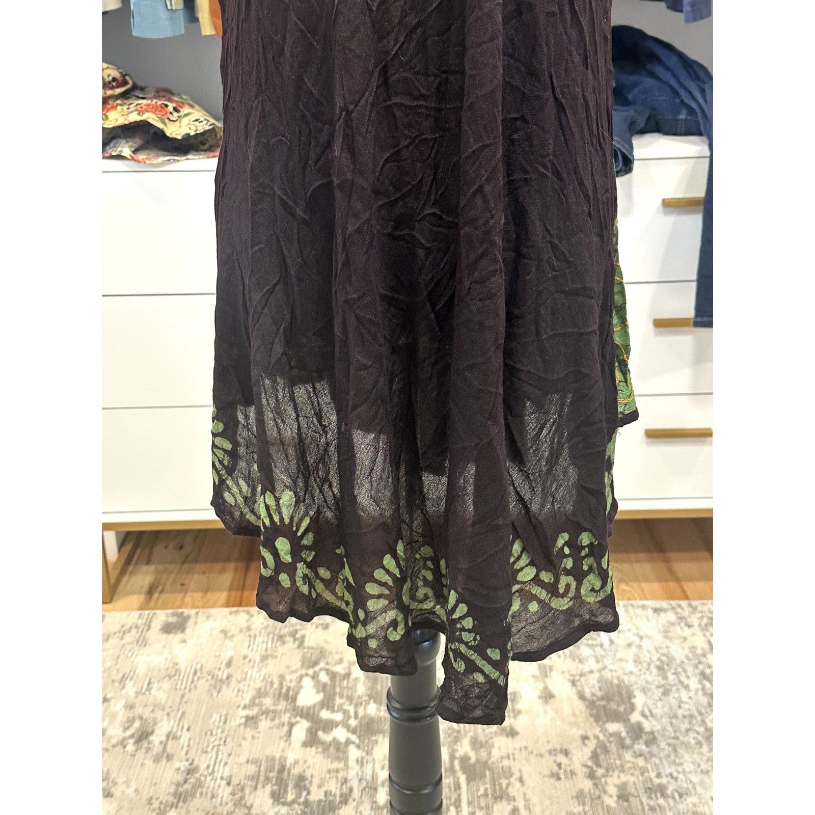 Sunflower Sunflower Sleevelss Tunic Dress Black Yellow OS Semi Sheer Size ONE SIZE - 6 Thumbnail