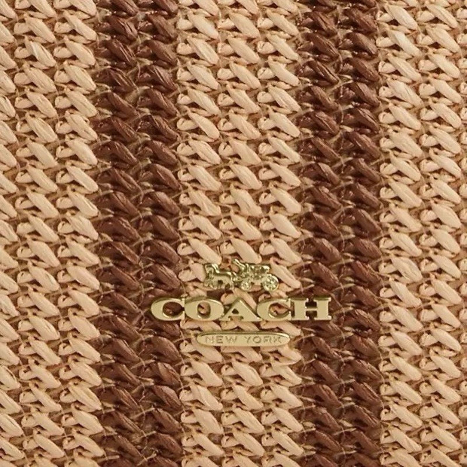 Coach NWT COACH Hadley Mini Bag CBI10 Redwood Straw Leather Size ONE SIZE - 10 Thumbnail