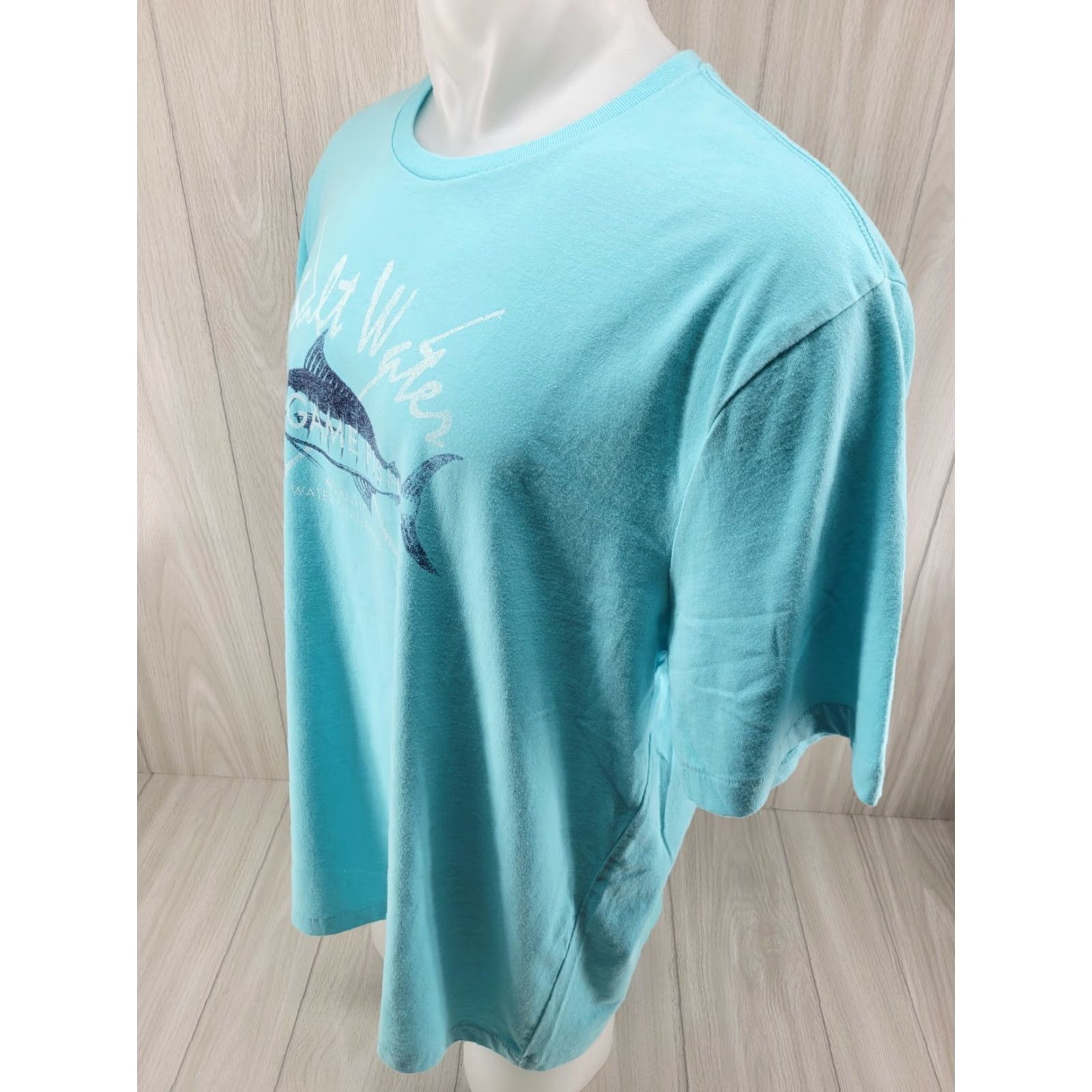 Izod VINTAGE Izod Saltwater Game Fish Relaxed Classic Men's T-Shirt 2XL Teal Size US XXL / EU 58 / 5 - 4 Thumbnail