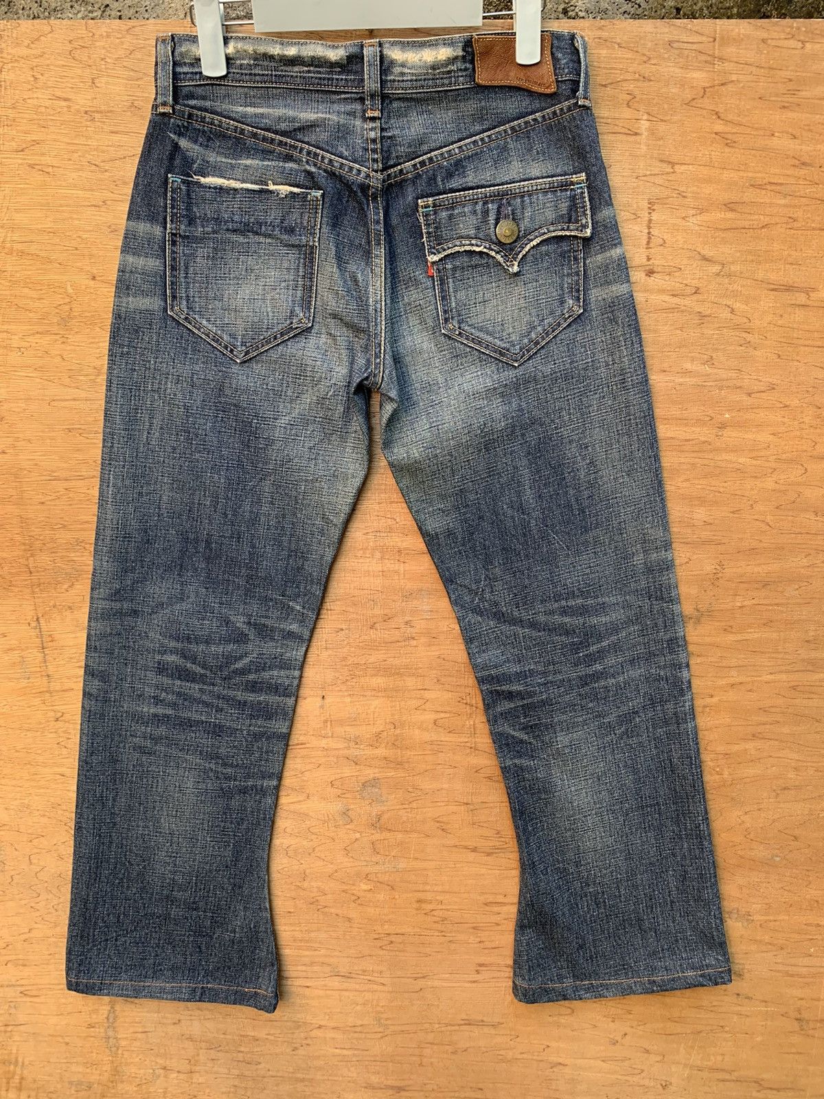 Levi's 🔥🔥 Levis Selvedge Blue Line Curve Bootcut Denim Jeans Size US 28 / EU 44 - 5 Thumbnail