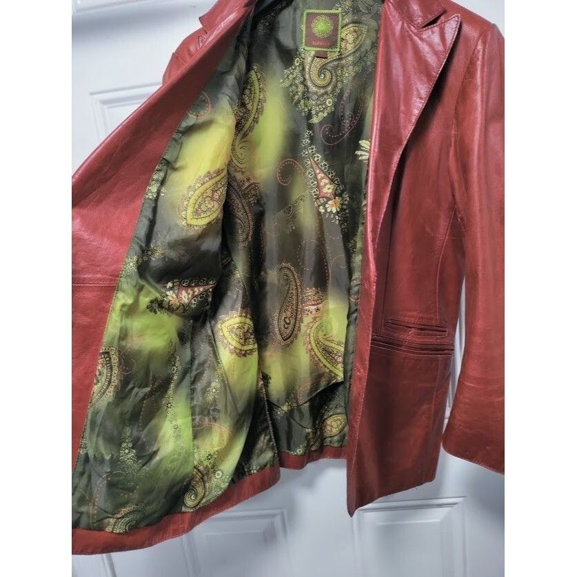 Other Kuhlman Antiquewash Genuine Leather 2 button Jacket Red Burg Size US M / EU 48-50 / 2 - 16 Thumbnail