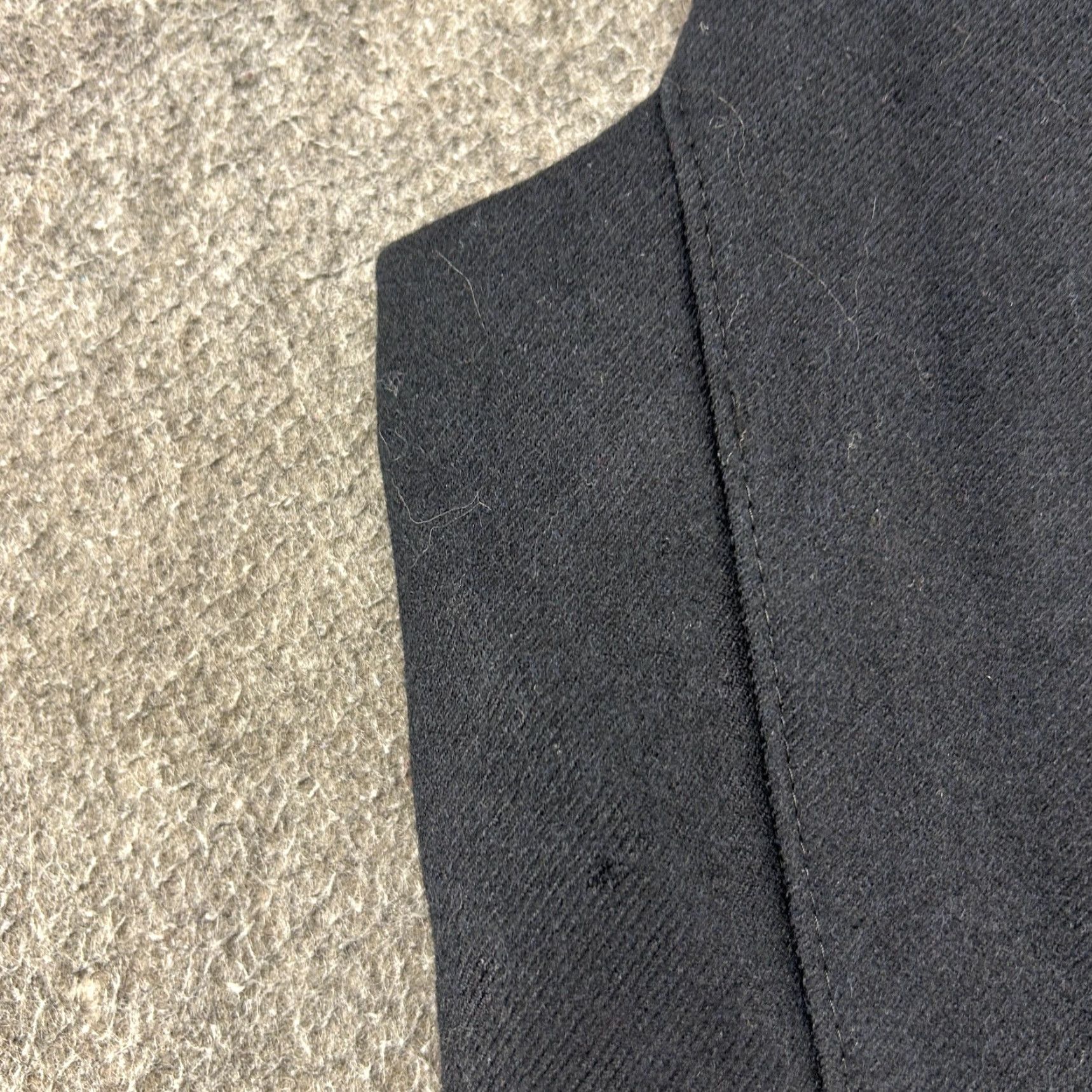 J.Crew VINTAGE J.CREW Dress Women 6 Black Wool Long V-Neck Sleeveless Twill Back Zip Maxi Shirt Dress Size M / US 6-8 / IT 42-44 - 6 Thumbnail