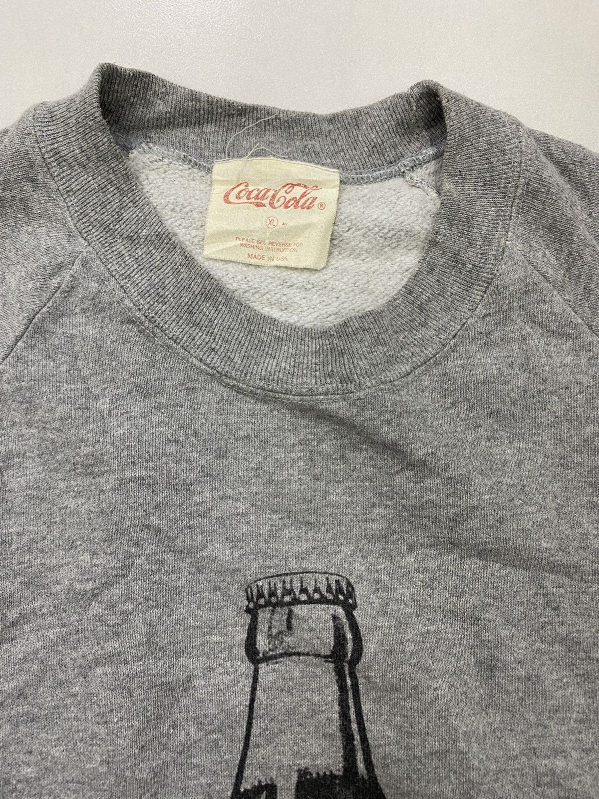 Coca Cola × Vintage Vtg 80s Coca Cola America graphic pullover sweatshirt Size US XL / EU 56 / 4 - 6 Thumbnail
