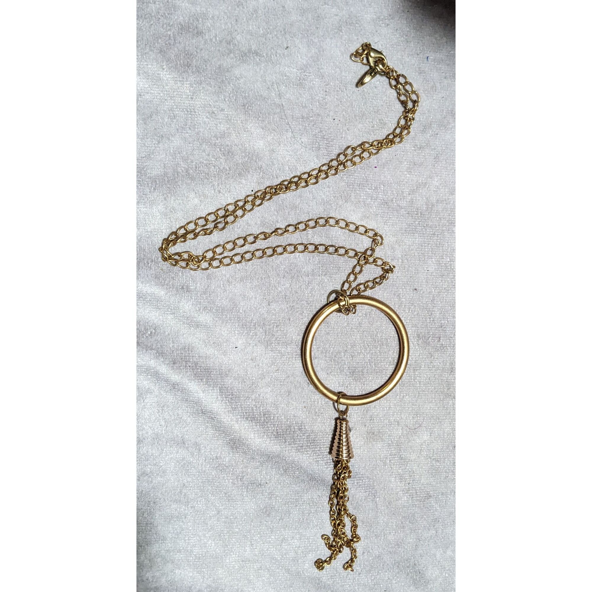 Other Bohemian Gold Hoop Pendant Tassel Neckalce Size ONE SIZE - 8 Thumbnail