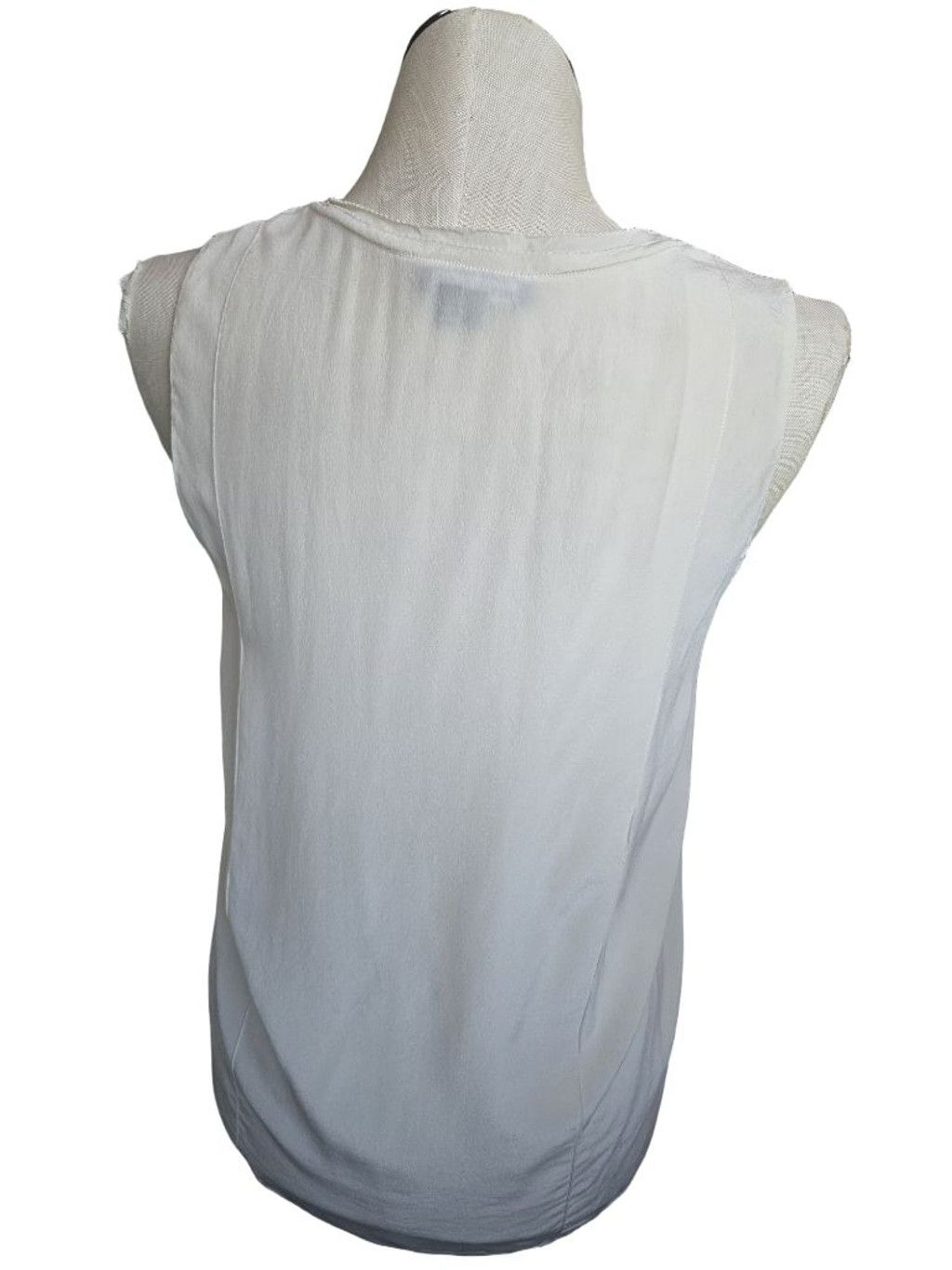Vince Women's Vince White Sleeveless V-Neck Tank Top M Size M / US 6-8 / IT 42-44 - 3 Thumbnail