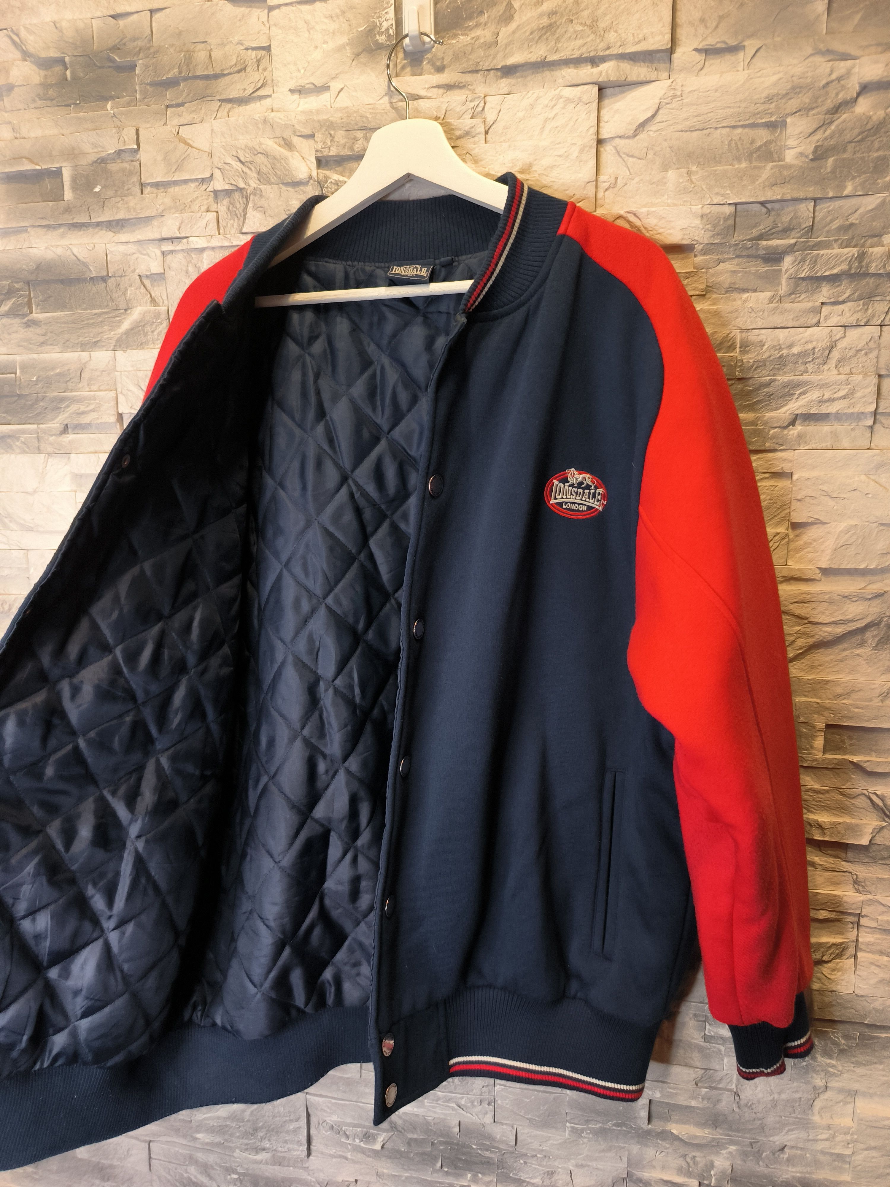 Lonsdale Vintage Lonsdale Varsity Bomber Jacket Logo Size US XL / EU 56 / 4 - 5 Thumbnail