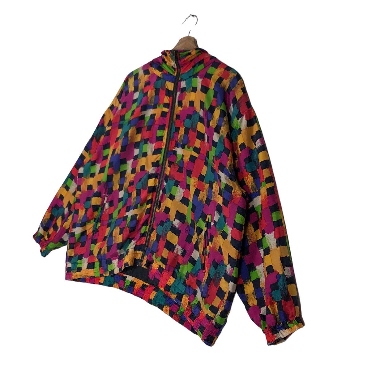 Japanese Brand 🔥90’s Vintage Silk Bomber Jacket EVR Art Issey Miyake Size US XL / EU 56 / 4 - 2 Thumbnail