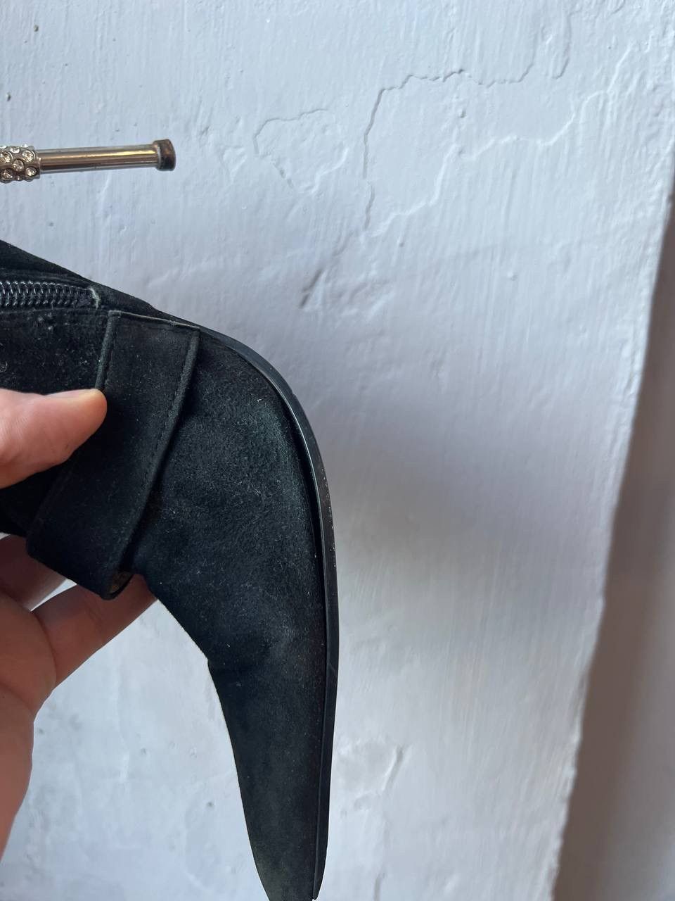 Gucci 1960/70 GUCCI MADE IN ITALY BLACK SUEDE BOOTS HEELS SIZE 38 Size US 8 / IT 38 - 9 Thumbnail