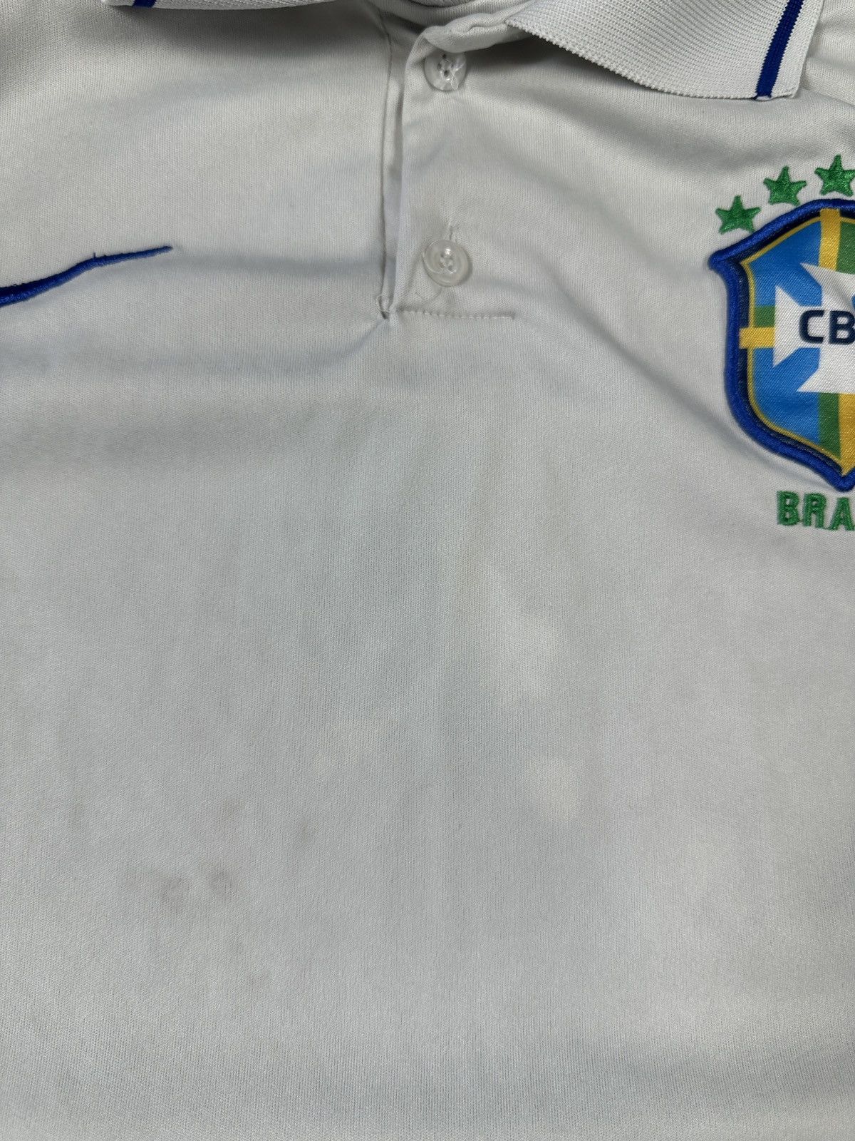 Vintage Vintage Nike Brazil Polo Soccer Jersey Blokecore Style Rare Size US M / EU 48-50 / 2 - 3 Thumbnail