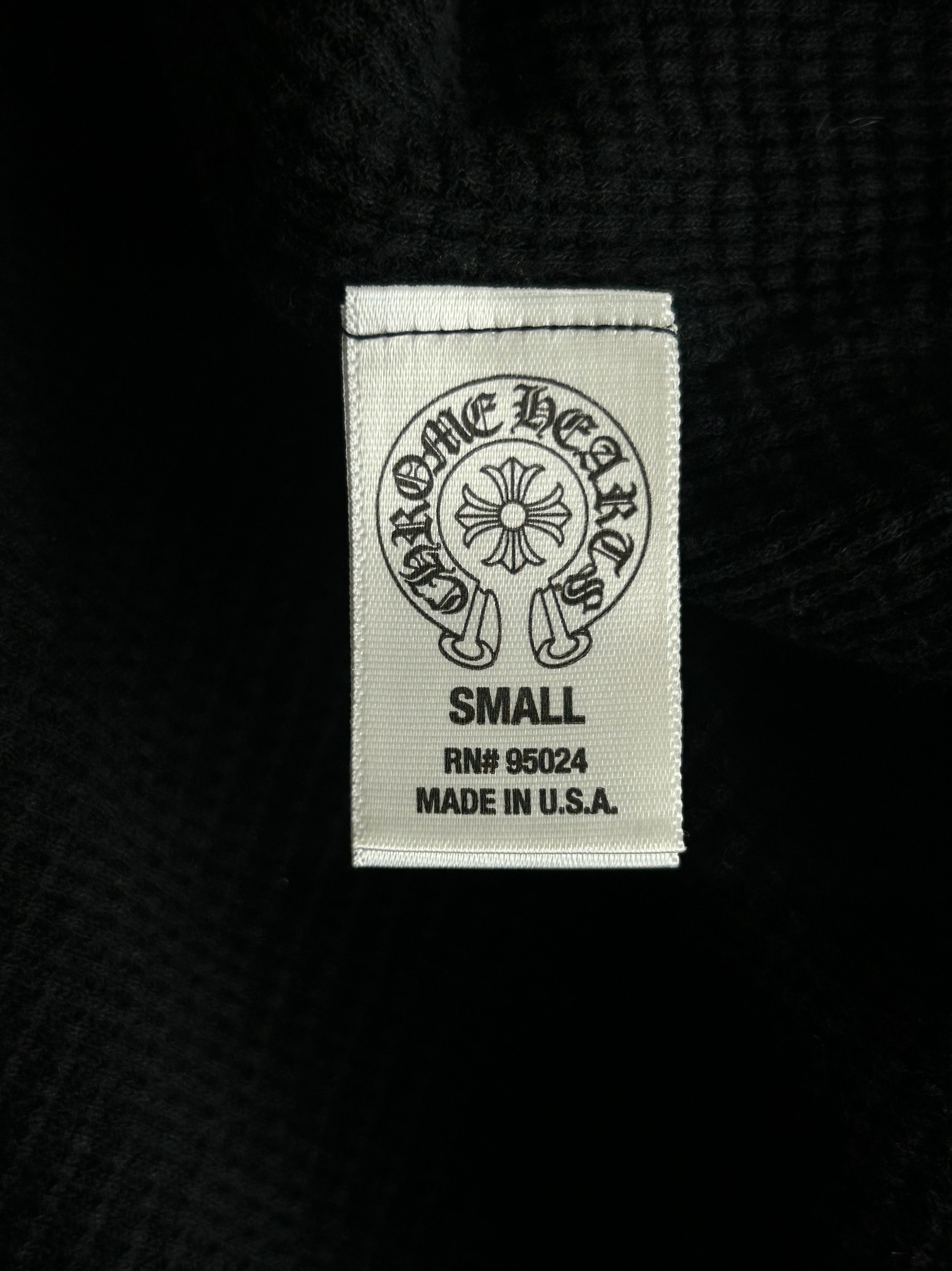 Chrome Hearts Black & White Horseshoe Cross Logo Thermal Zip Up Hoodie Size US S / EU 44-46 / 1 - 4 Thumbnail