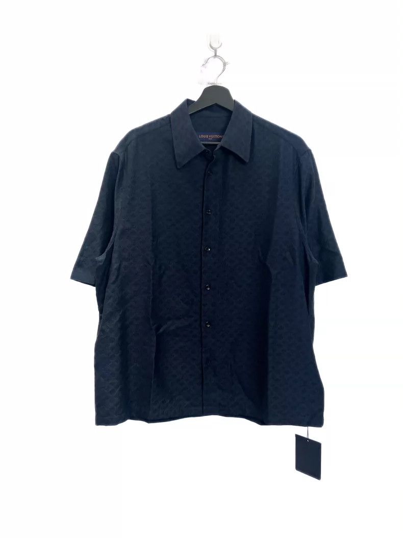 Louis Vuitton Louis Vuitton Dark Blue Short Sleeve Shirt with Full Dark Size US M / EU 48-50 / 2 - 2 Thumbnail