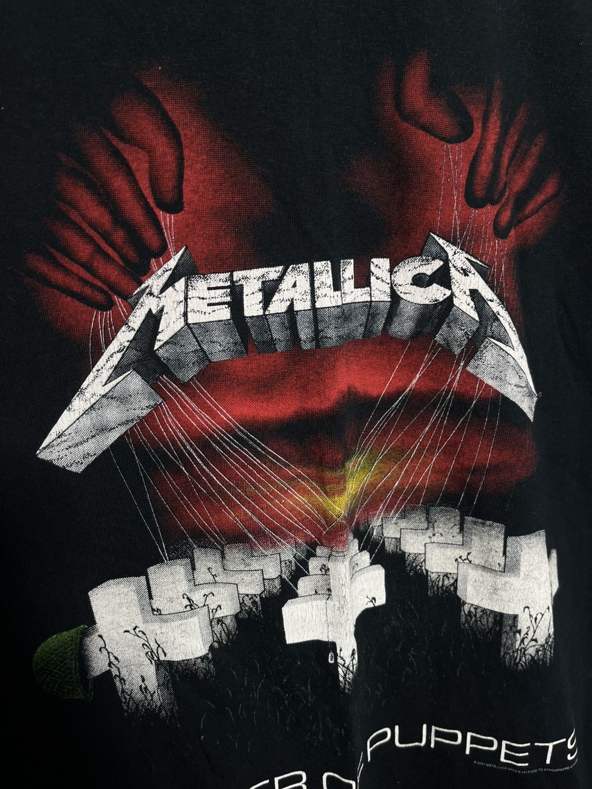 Gildan Metallica Master of Puppets Black T-Shirt Tour 2007 Size US S / EU 44-46 / 1 - 2 Thumbnail