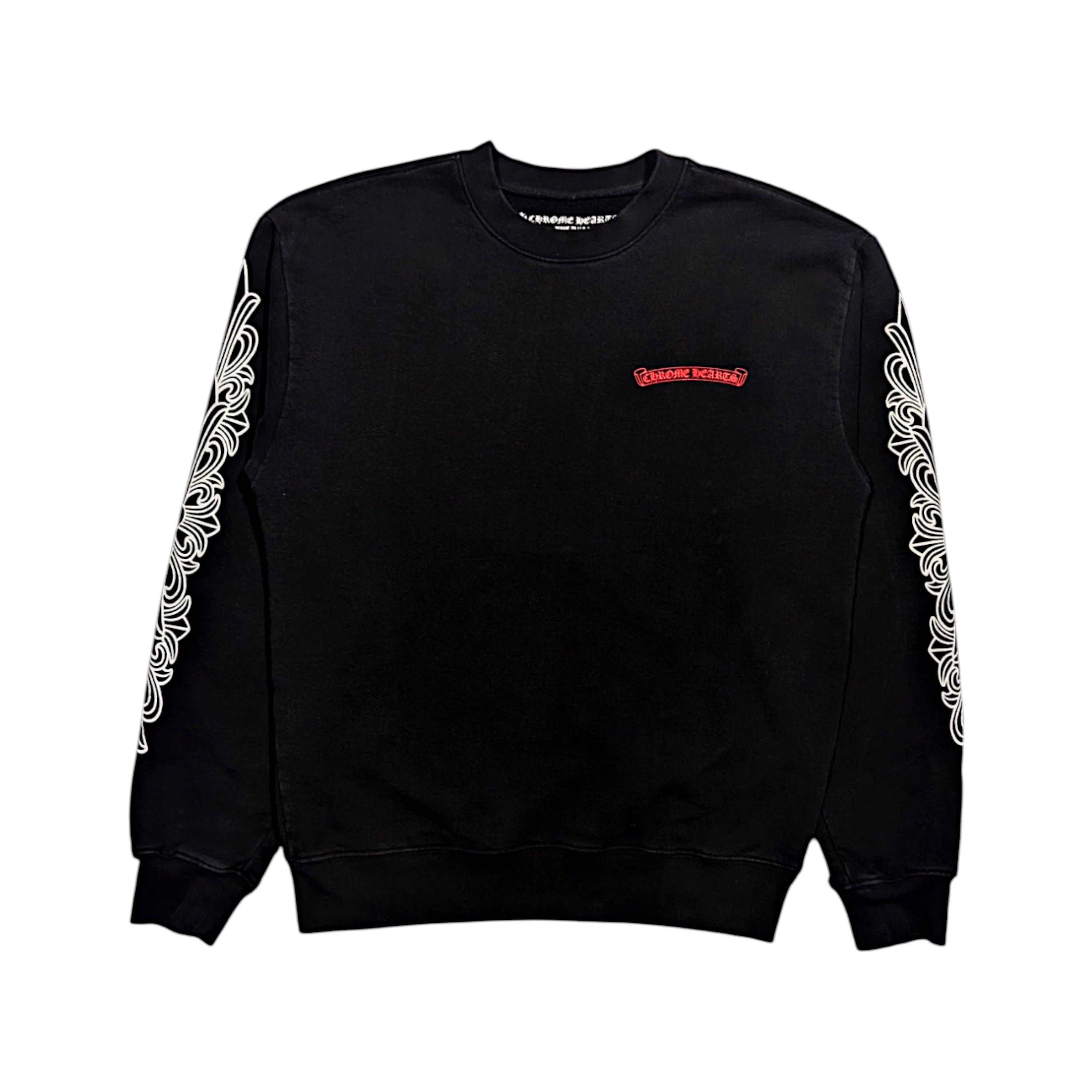 CH Matty Boy Chomper Lips Floral Sweater Chrome Hearts