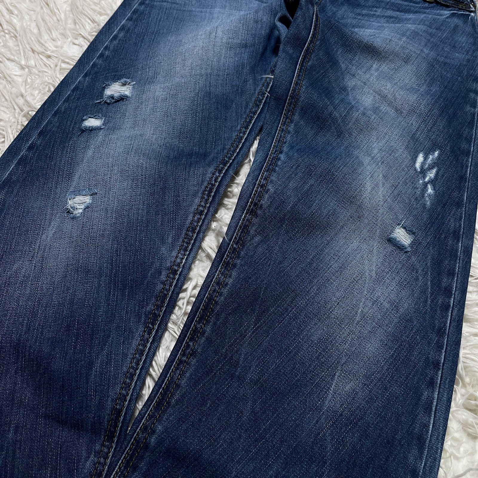 Hysteric Glamour Vintage Japanese Brand Faded Lowrise Bootcut Denim Jeans Size 30" / US 8 / IT 44 - 14 Thumbnail