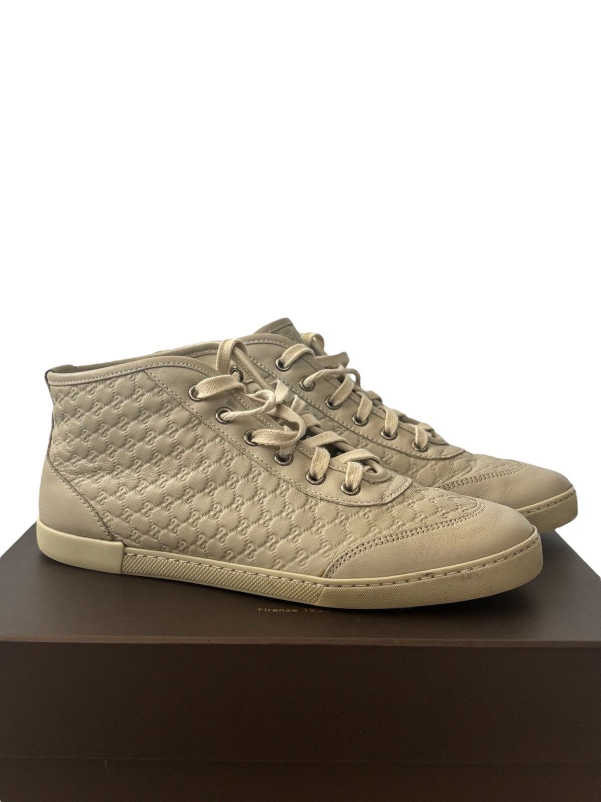 Gucci Gucci Monogram leather sneakers Size US 7.5 / IT 37.5 - 1 Thumbnail
