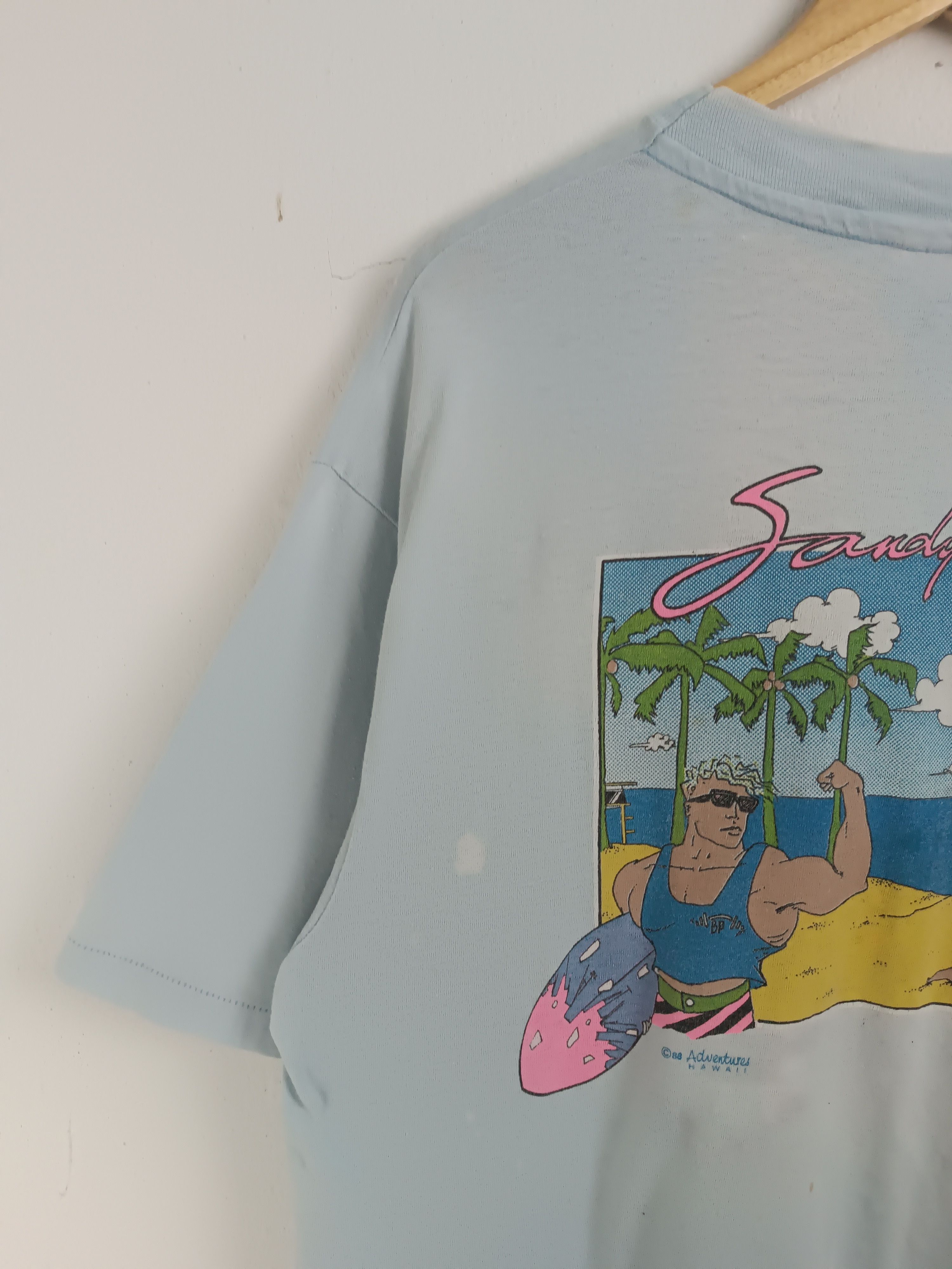 Vintage THRASHED FADED VINTAGE 1988 SANDY BEACH HAWAII RARE SURF Size US L / EU 52-54 / 3 - 14 Thumbnail