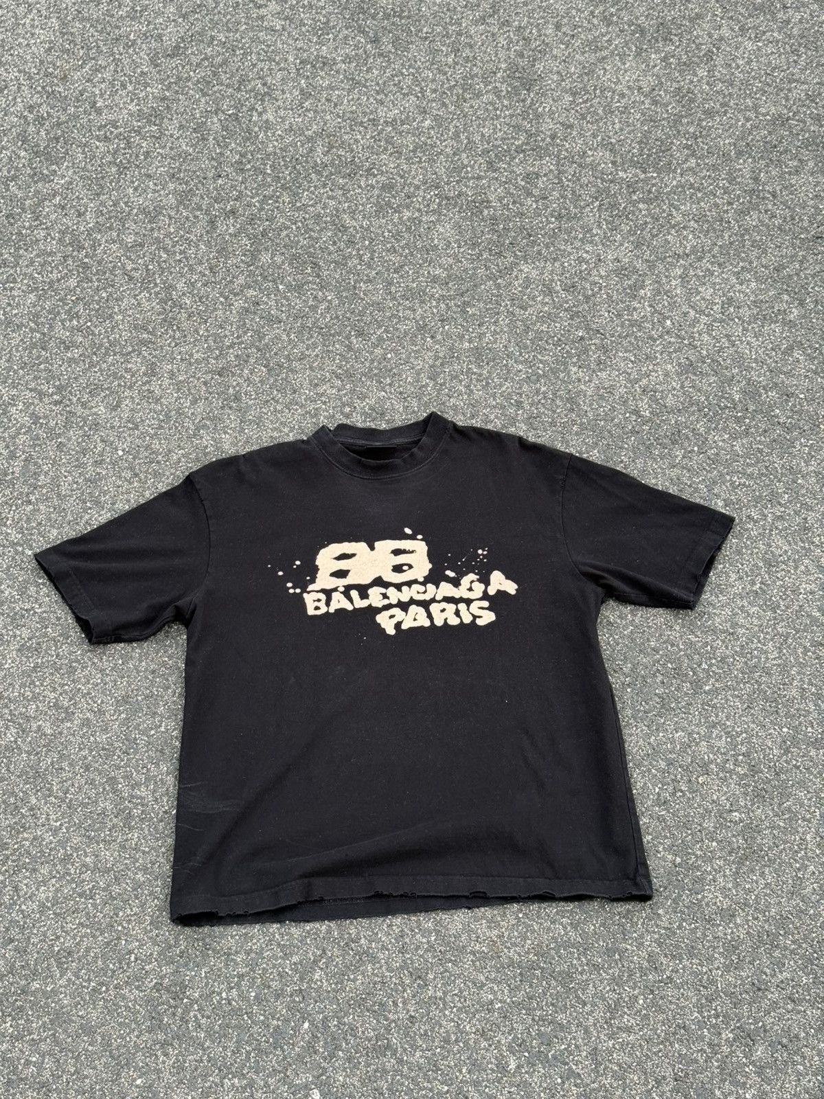 Balenciaga Balenciaga Men's Hand-Drawn BB Icon Distressed M T-Shirt Size US M / EU 48-50 / 2 - 8 Thumbnail