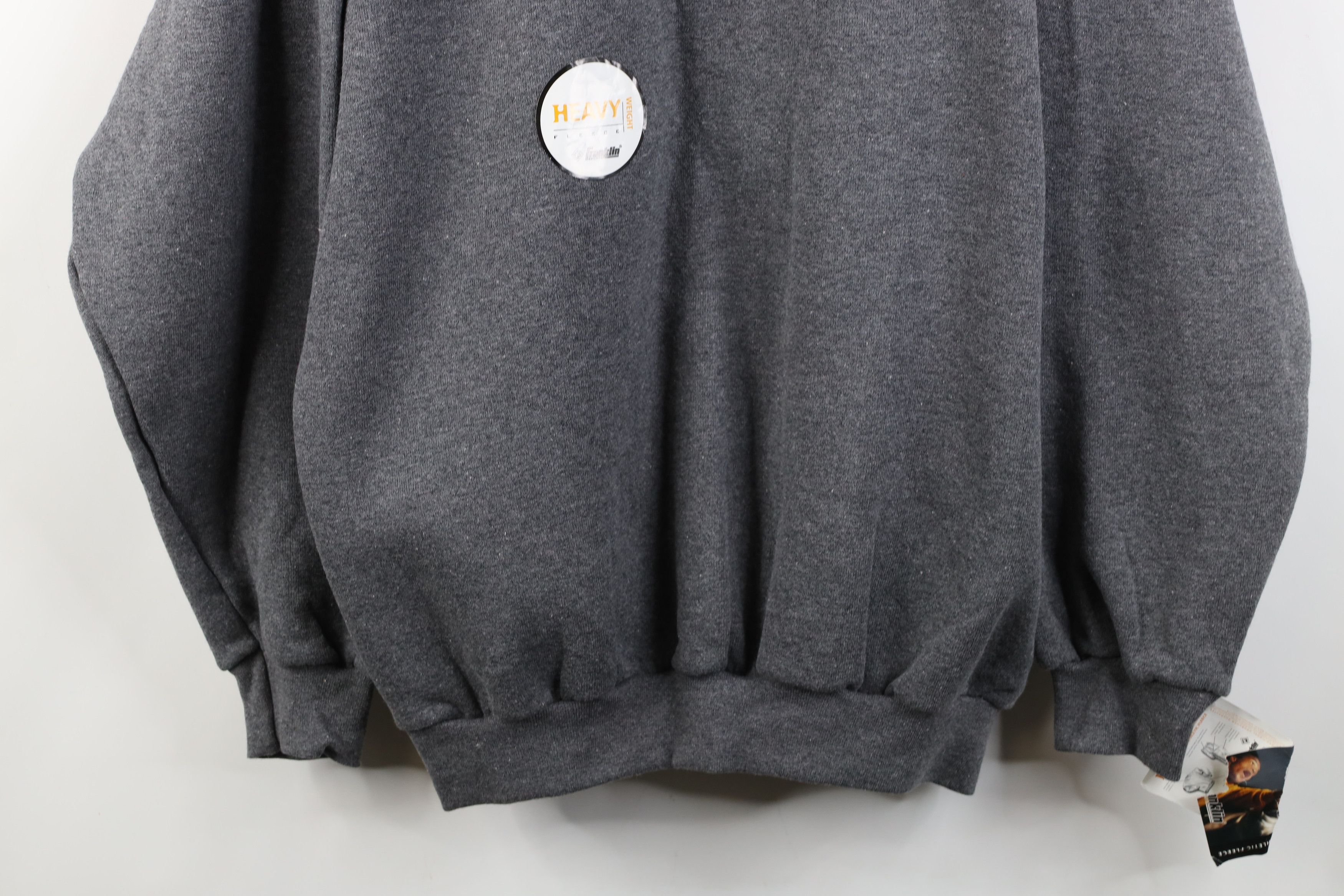 Vintage Deadstock Vintage 90s Streetwear Heavyweight Sweatshirt Gray Size US L / EU 52-54 / 3 - 3 Thumbnail