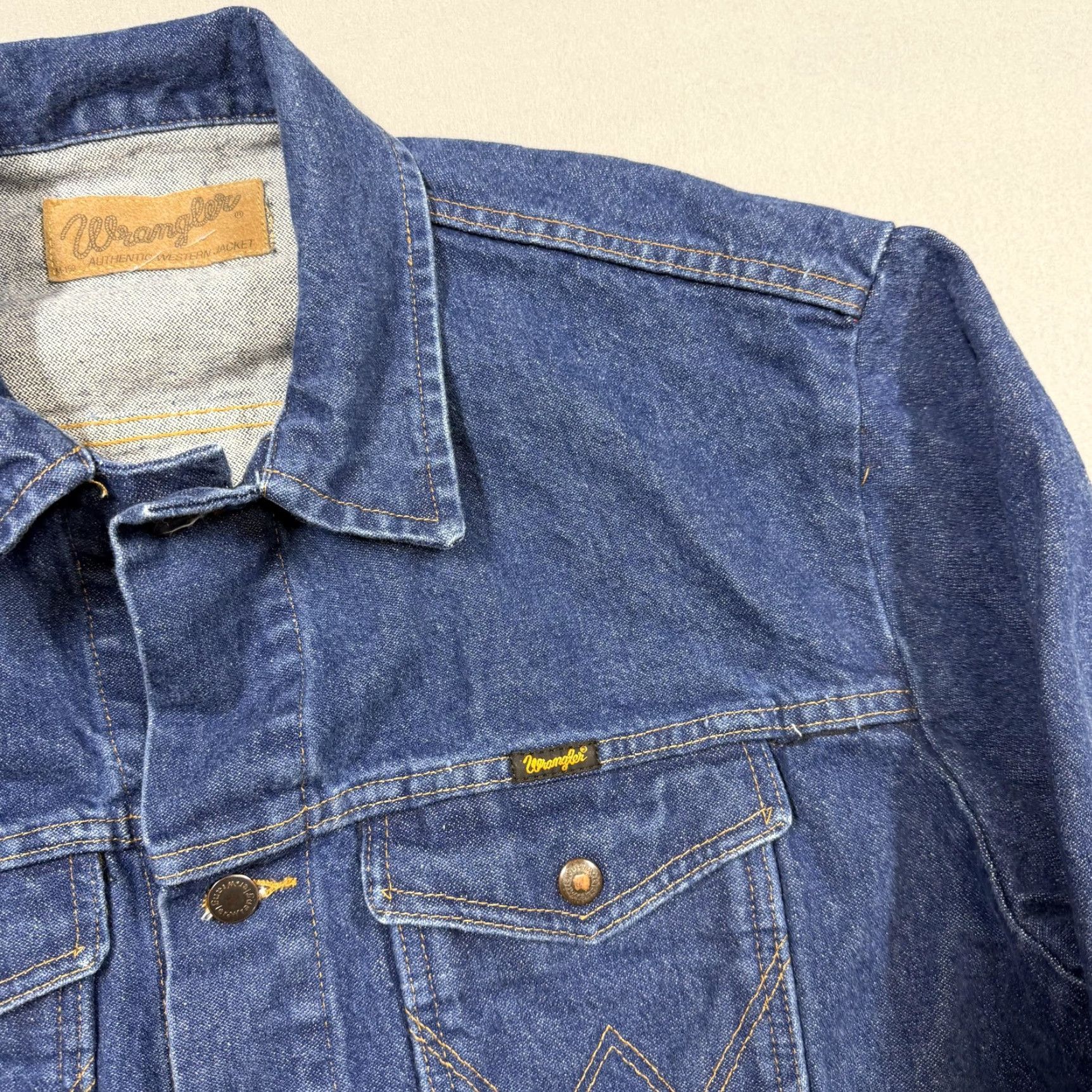 Wrangler VINTAGE Wrangler Jacket Mens L Blue Denim Western Truckers USA Size US L / EU 52-54 / 3 - 2 Thumbnail