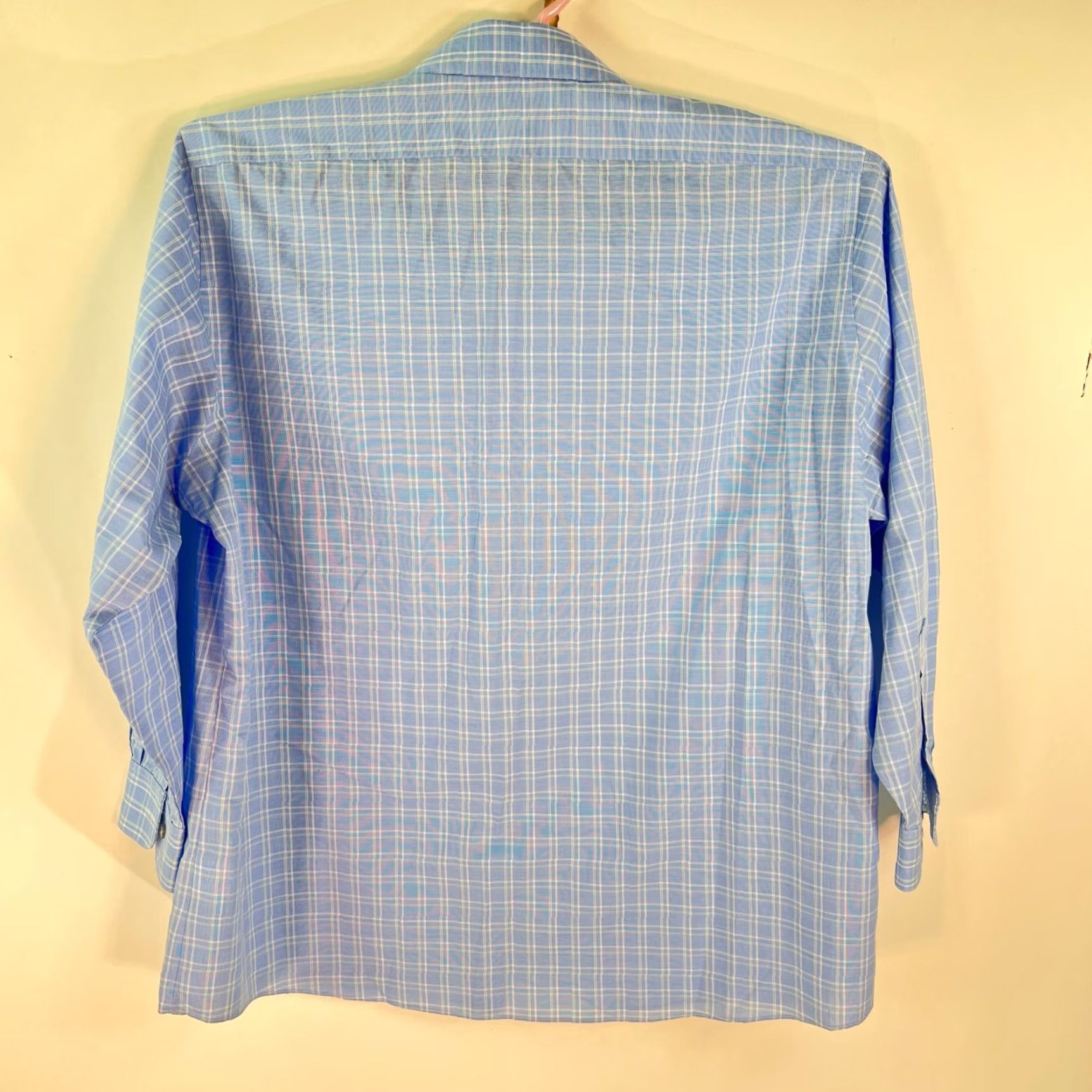 Van Heusen Van Heusen Long Sleeve Shirt Mens Size 17 1/2 X 33 Blue Checked Air Regular Fit Size US XXL / EU 58 / 5 - 5 Thumbnail