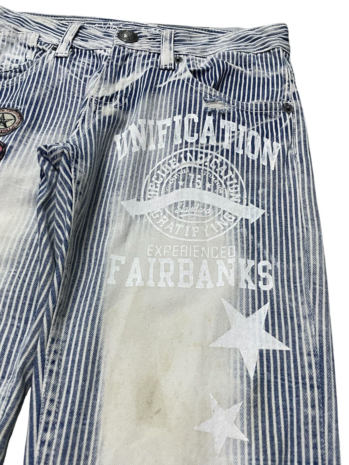 Hysteric Glamour × Japanese Brand The Vintage Standard Japan Hickory Distressed Laser Jeans Size US 30 / EU 46 - 7 Thumbnail