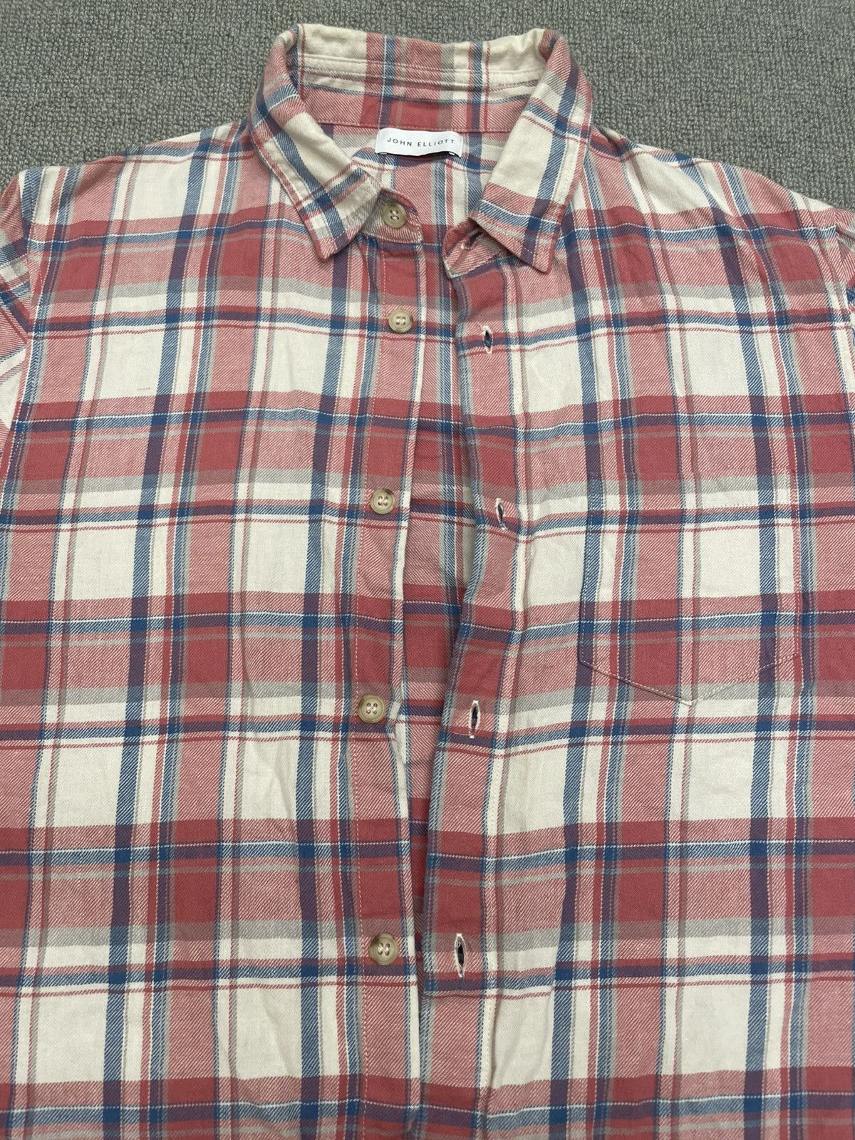 John Elliott John Elliott Sly Cotton Straight Hem Plaid Shirt Size US M / EU 48-50 / 2 - 3 Thumbnail