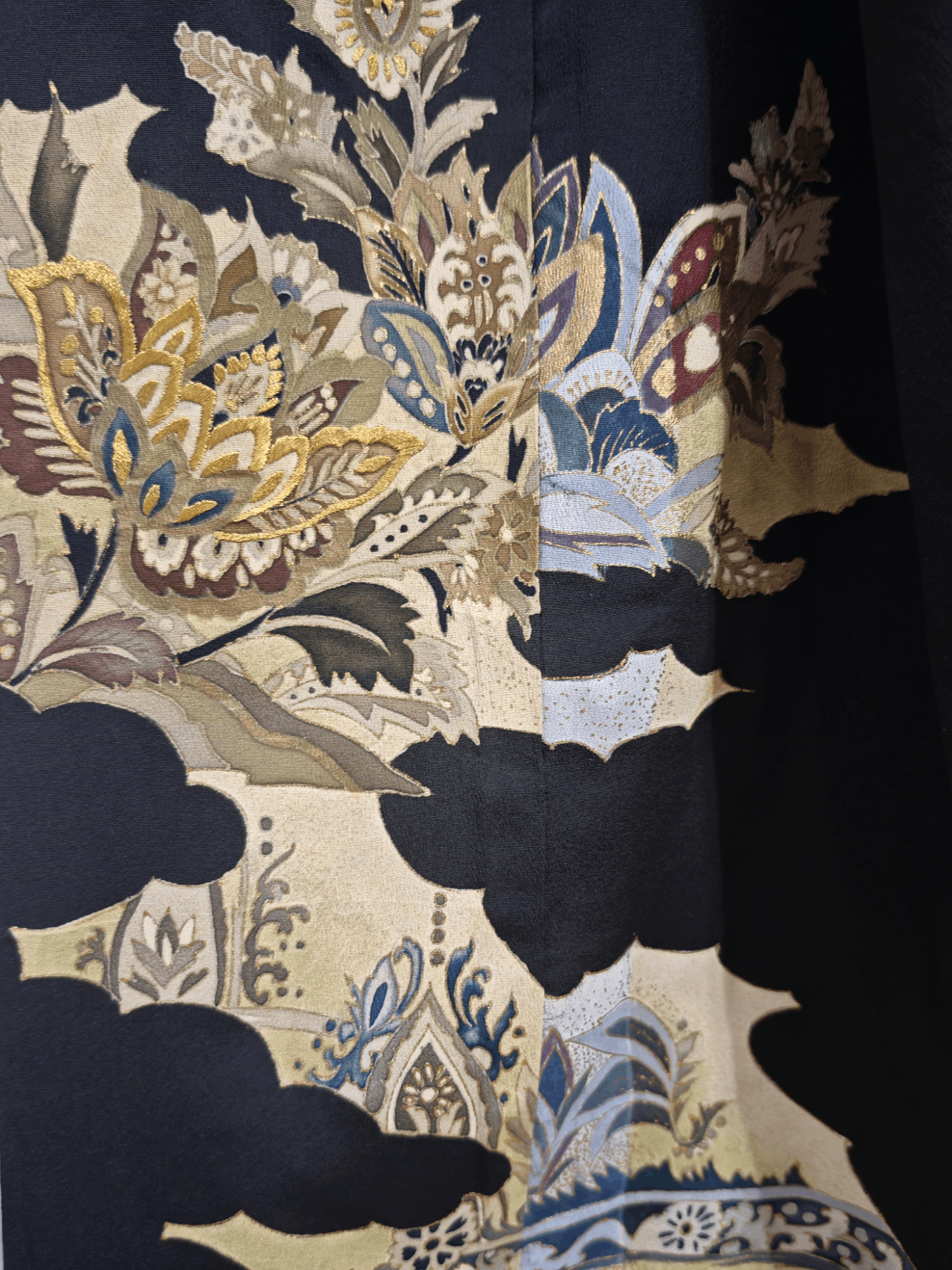 Japanese Brand × Vintage Vintage Japanese Tomesode Kimono Robe Silk Kimono Dress Size US L / EU 52-54 / 3 - 8 Thumbnail